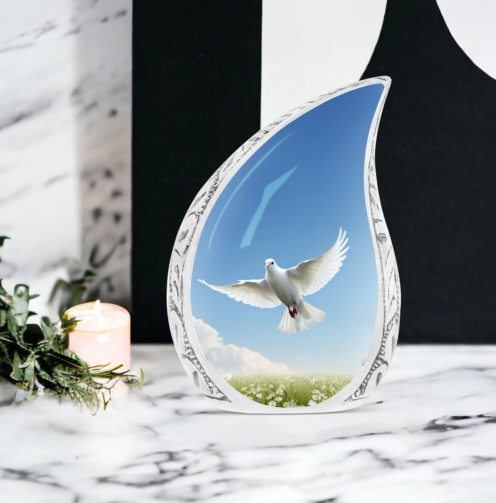 Dove Sanctuary: Elegant Adult Cremation Urn For Cherished Memories