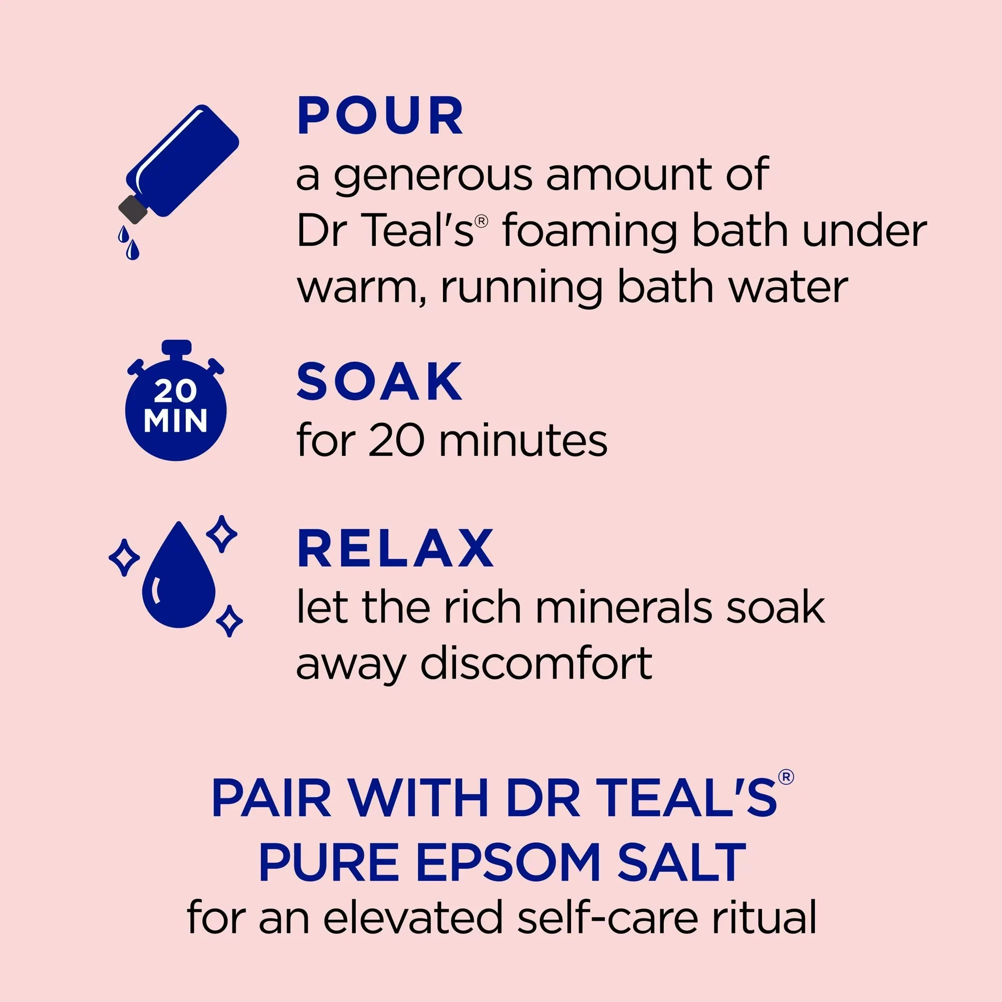 Dr Teal's Foaming Bath with Pure Epsom Salt Calm Your Mind with Ashwagandha. 34 oz