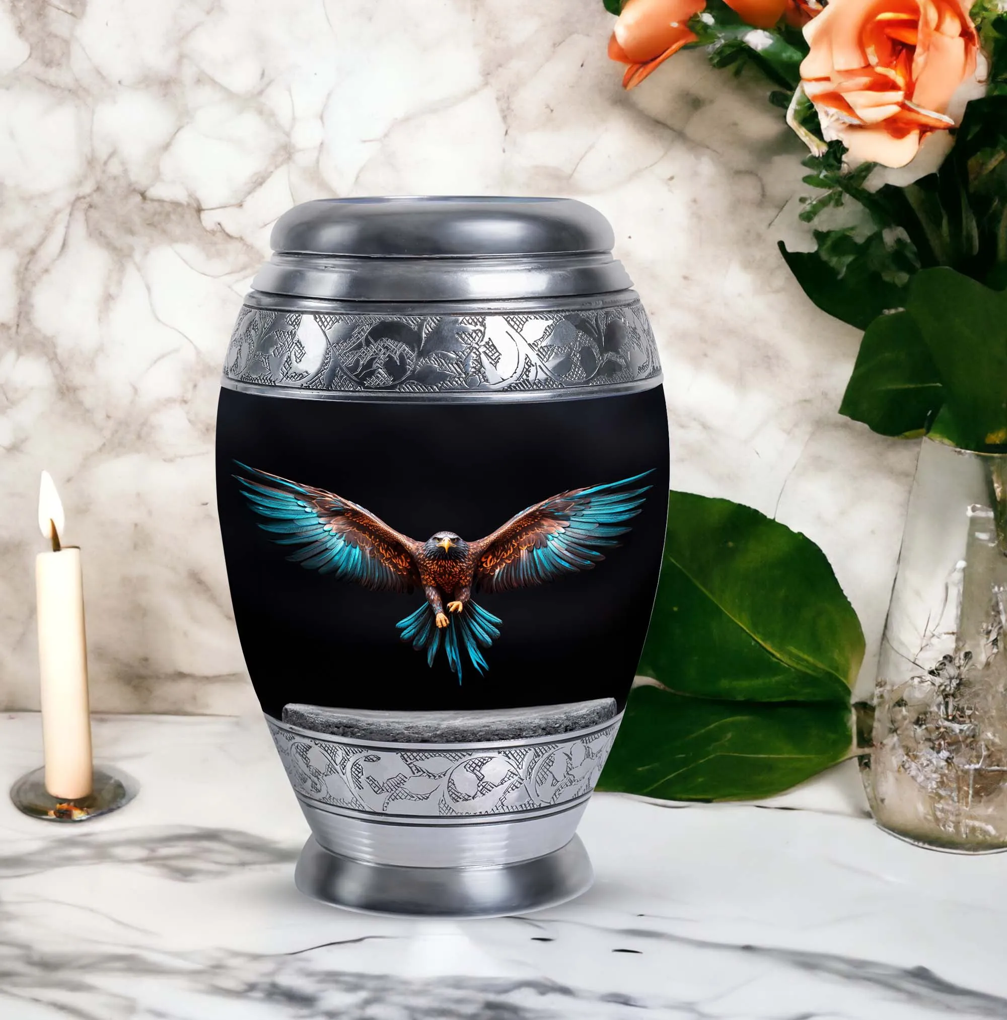Eagle Embrace: Soaring Wing Cremation Keepsake Urn