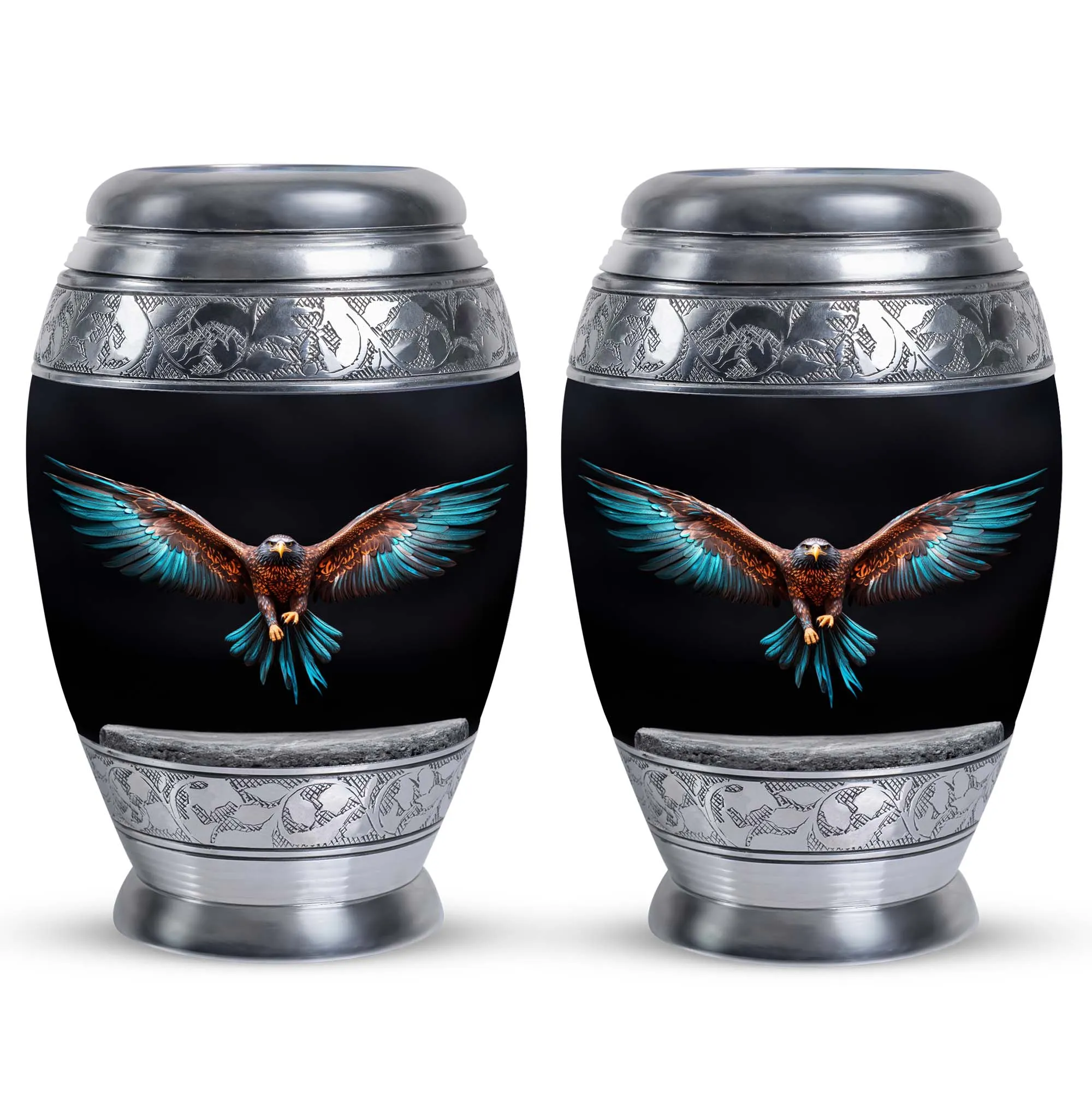 Eagle Embrace: Soaring Wing Cremation Keepsake Urn