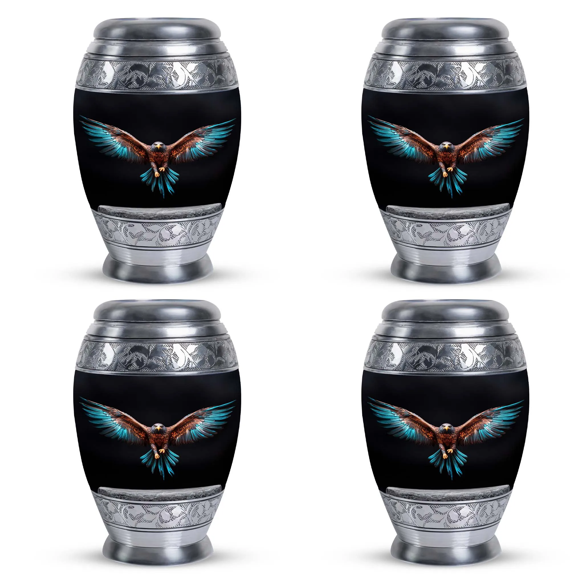 Eagle Embrace: Soaring Wing Cremation Keepsake Urn
