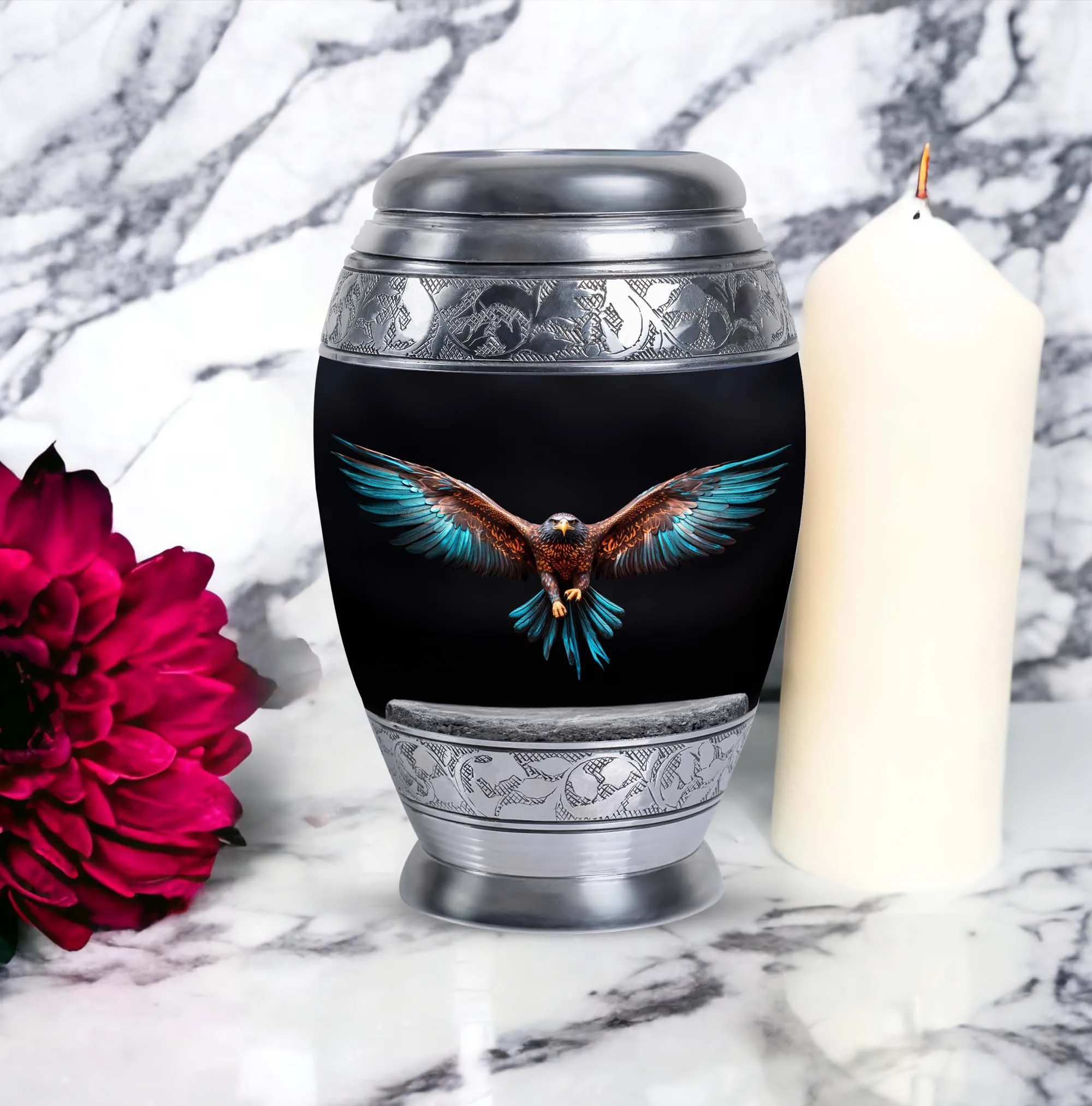 Eagle Embrace: Soaring Wing Cremation Keepsake Urn
