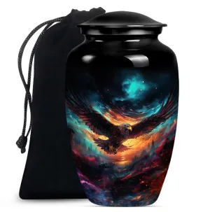 Eagle Tribute: Medium-Sized, Wolf-Theme Human Ash Memorial Urn