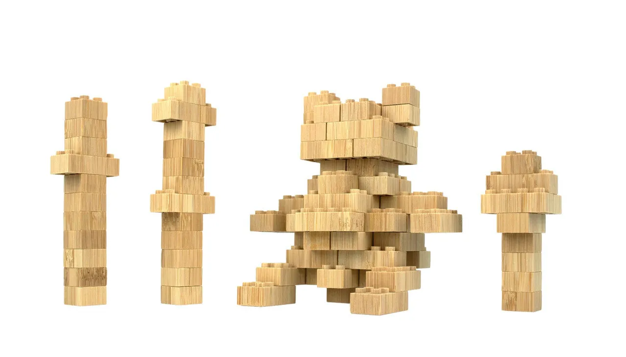Eco-bricks- 90 Piece Bamboo