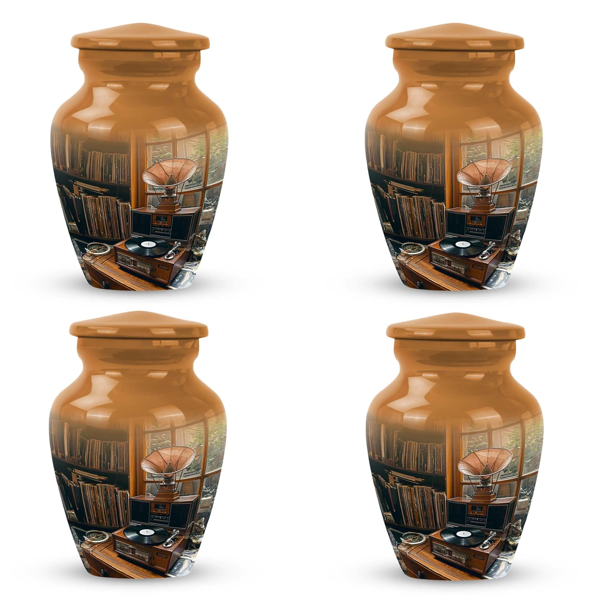 Elegant Gramophone Urn: Cremation Keepsake for Lasting Memories