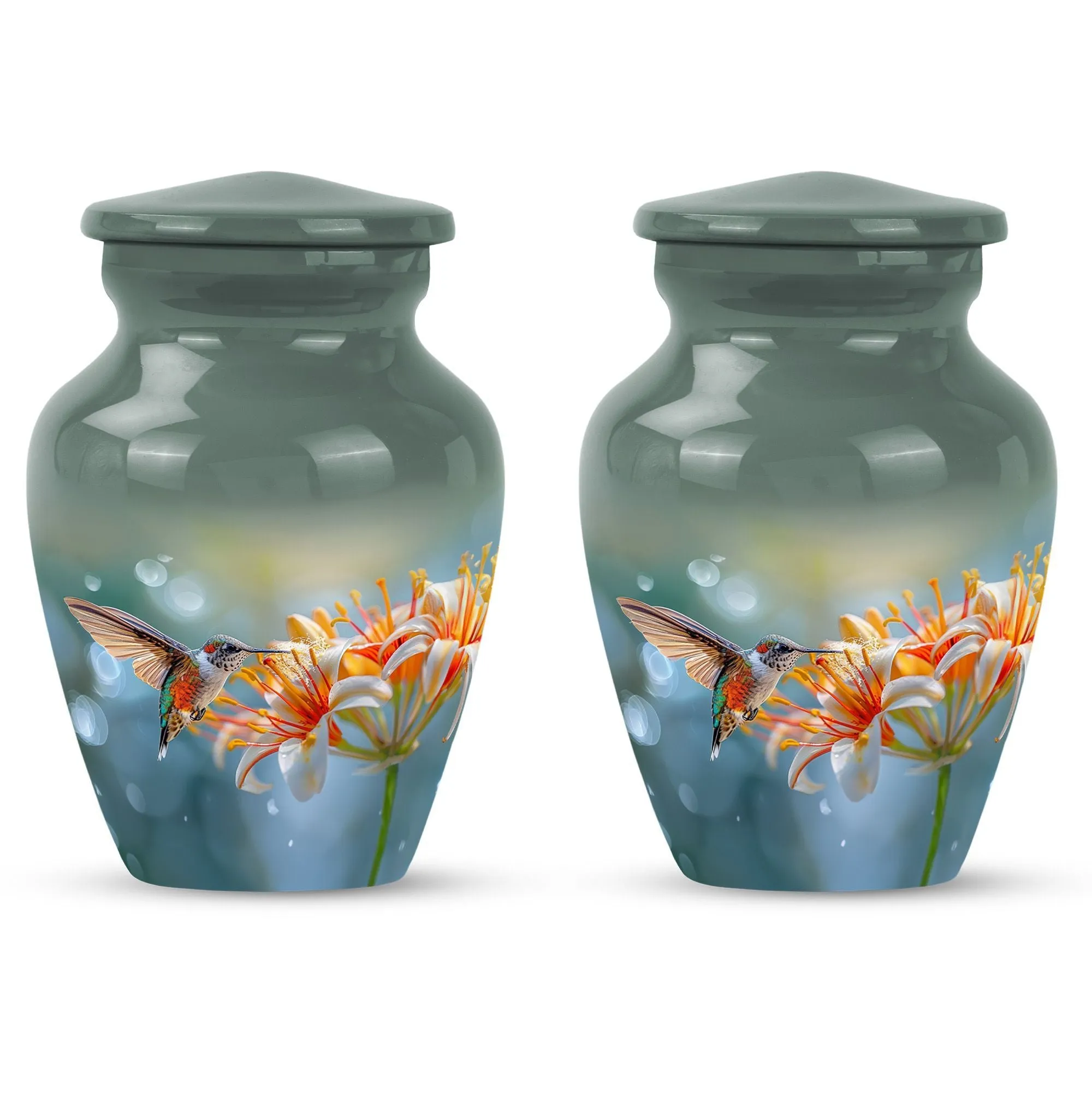 Elegant Hummingbird Eternity - Memorial Cremation Burial Urn