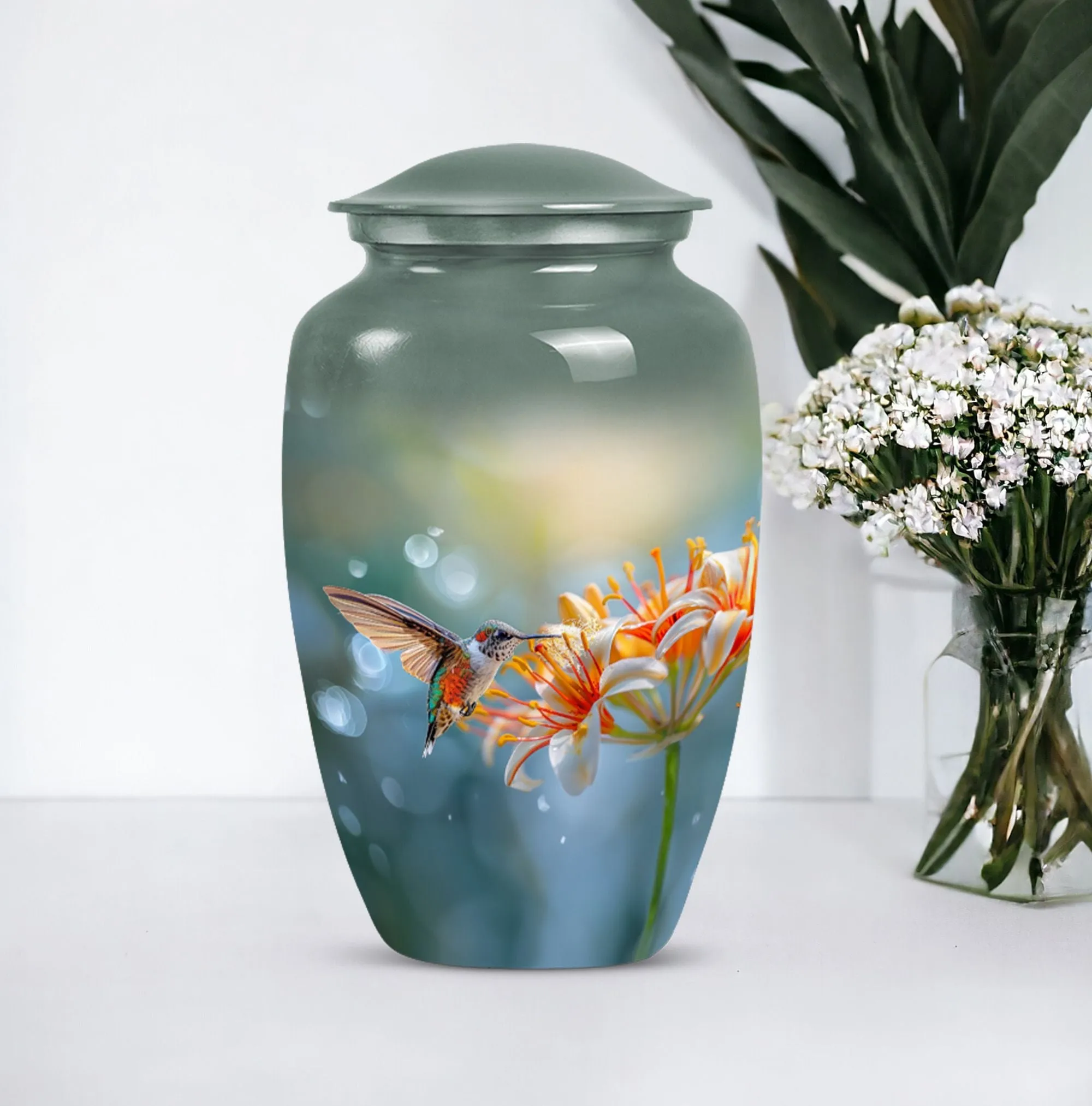 Elegant Hummingbird Eternity - Memorial Cremation Burial Urn