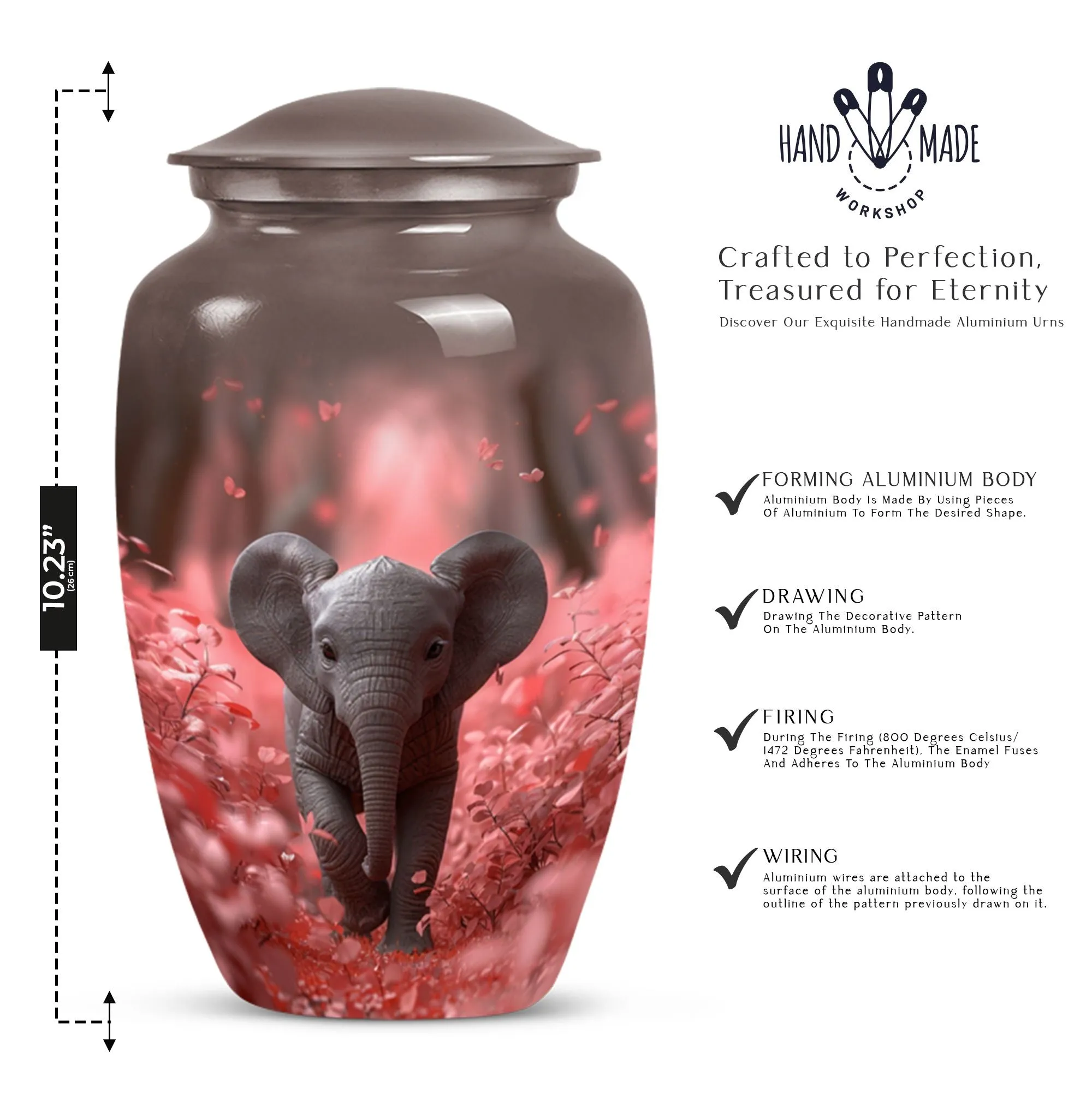 Elephant Cherished Memories Cremation Keepsake for Lasting Legacy