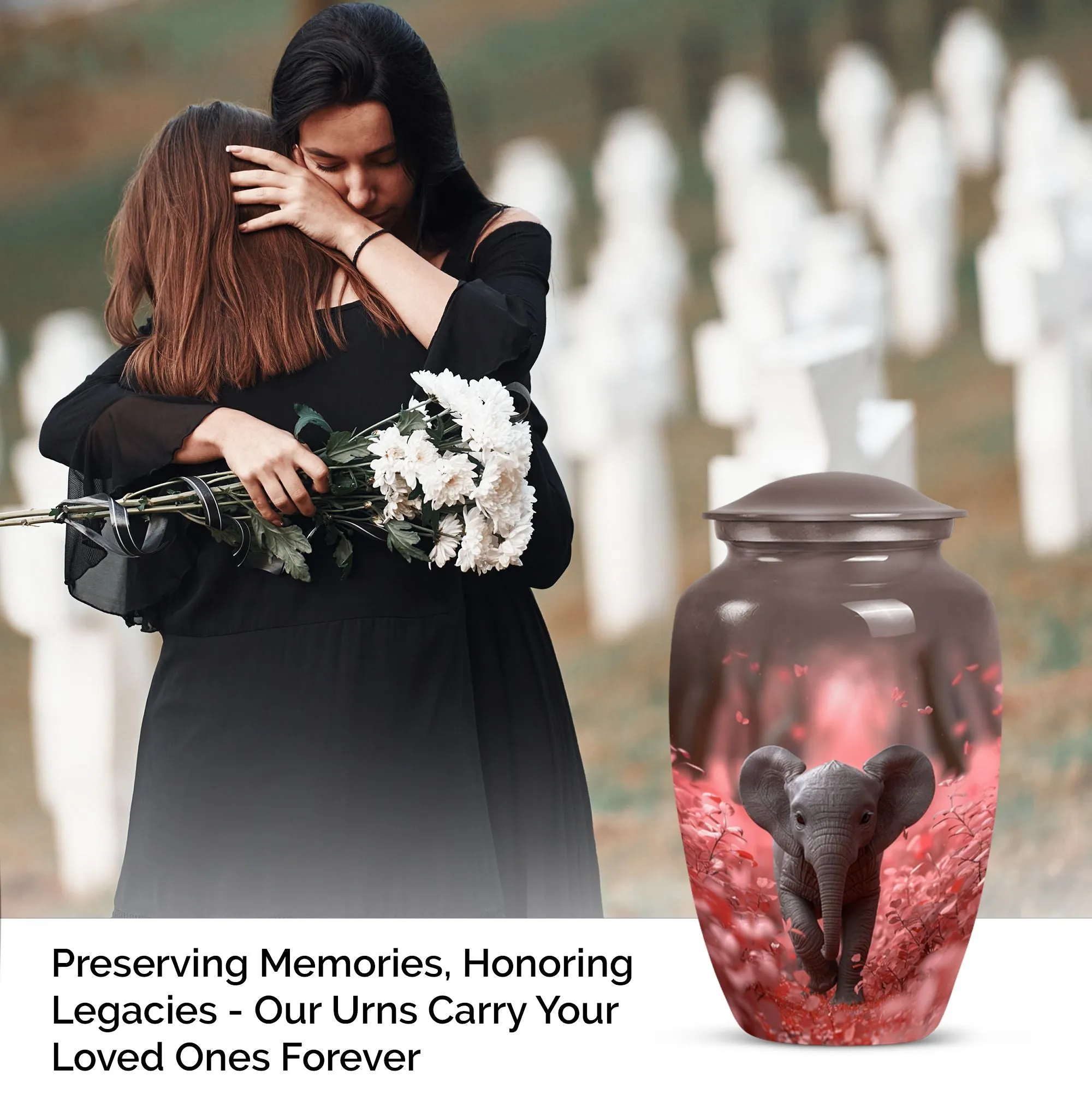 Elephant Cherished Memories Cremation Keepsake for Lasting Legacy