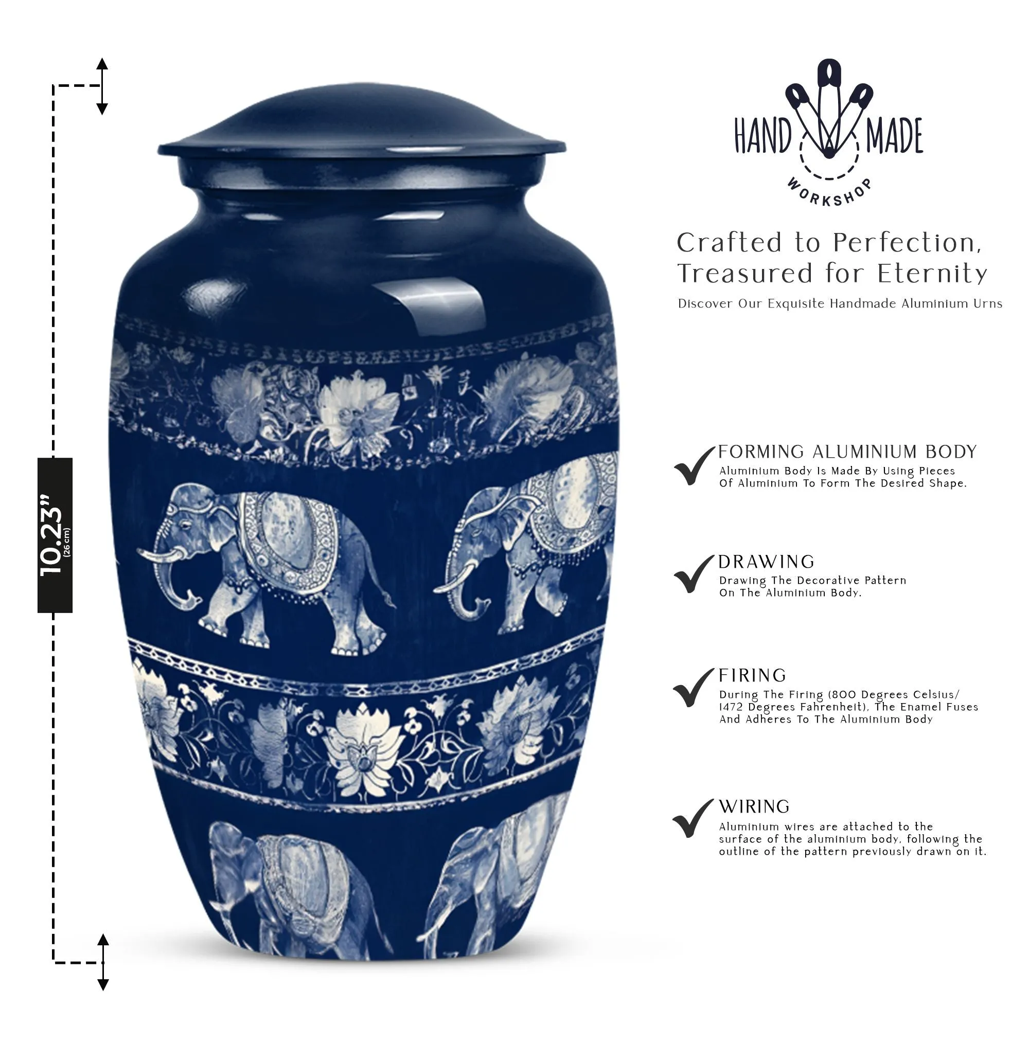 Elephant Family Memorial Urn, Sublime Resting Place