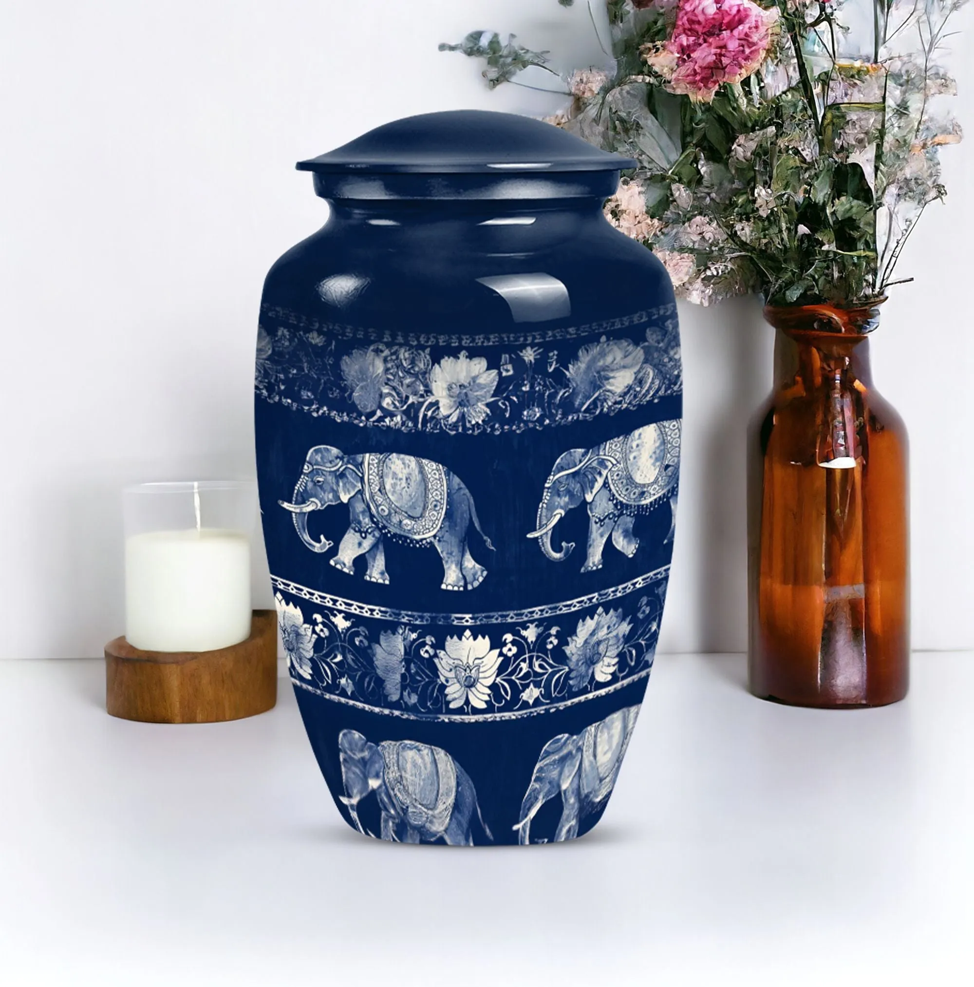 Elephant Family Memorial Urn, Sublime Resting Place