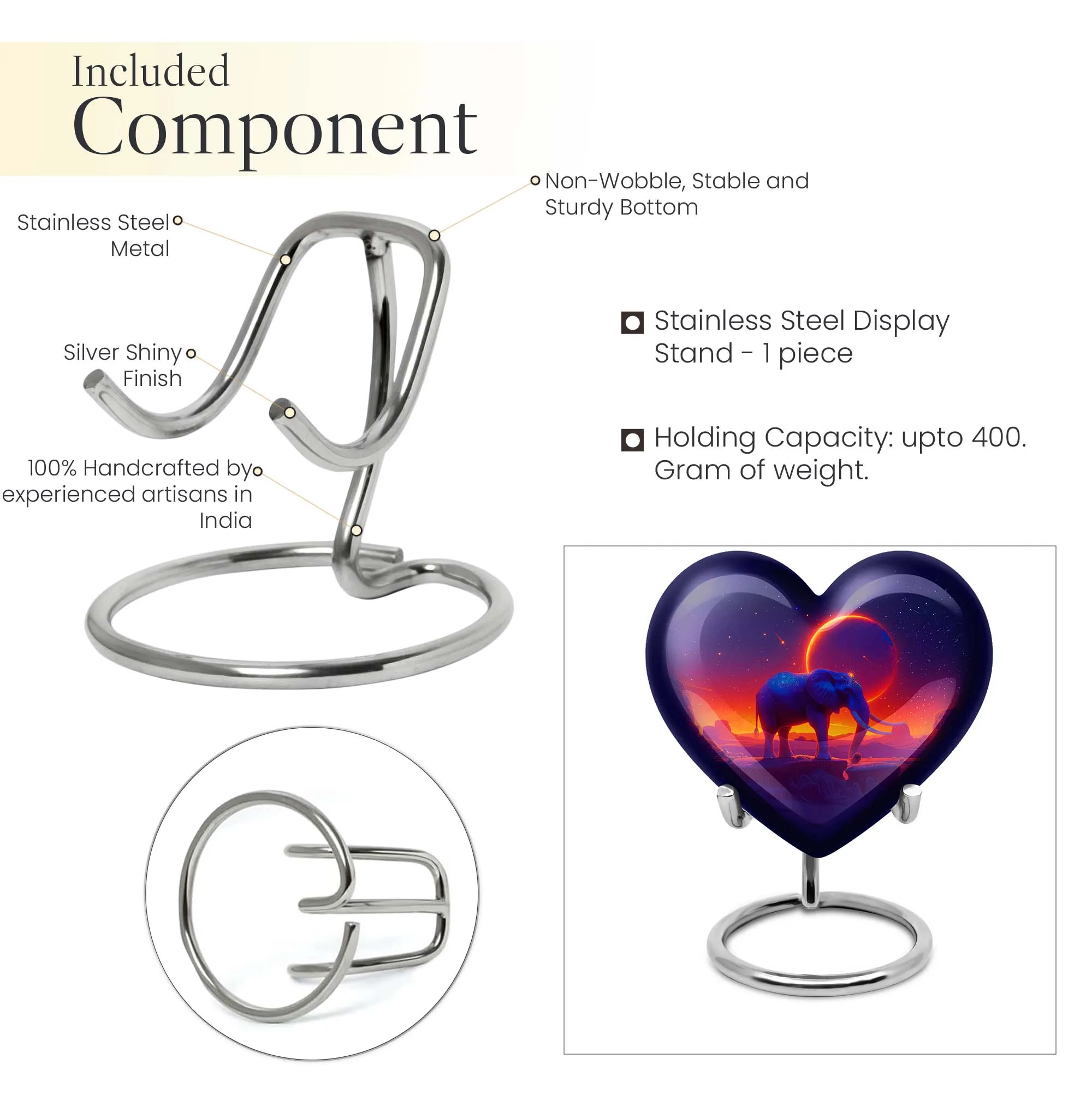 Elephant Memorial Keepsake for Cherished Adults, A Dignified Tribute