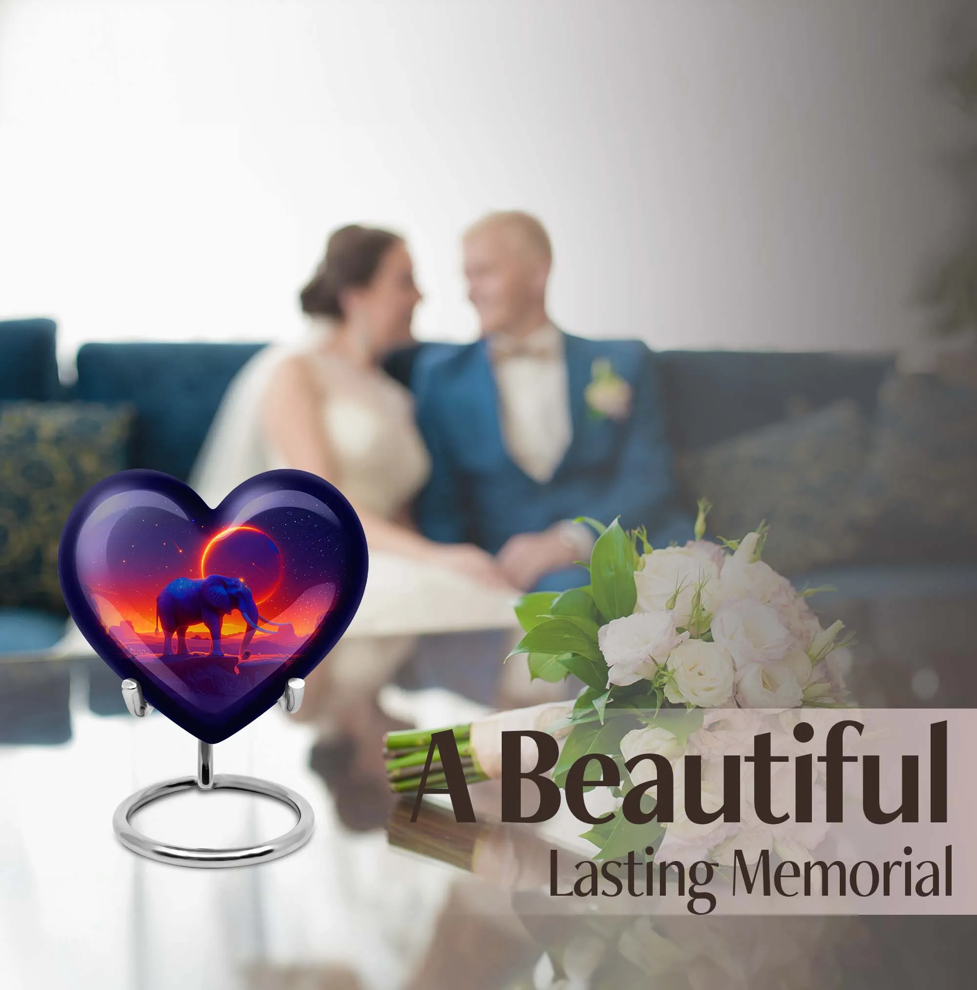 Elephant Memorial Keepsake for Cherished Adults, A Dignified Tribute
