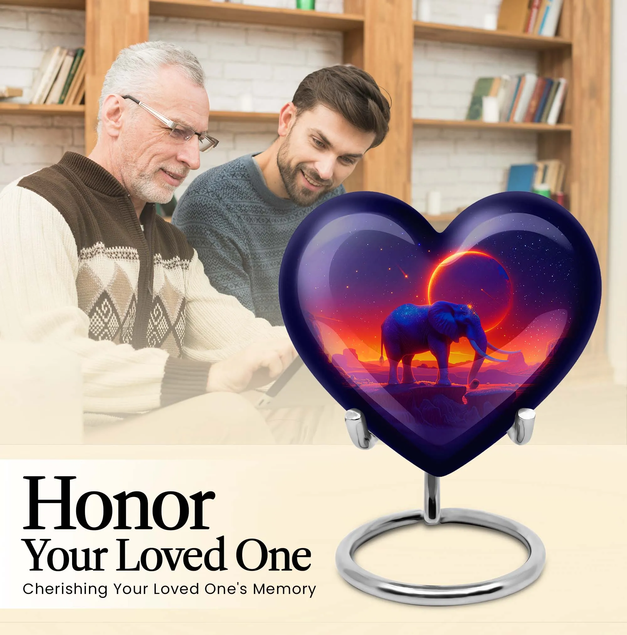 Elephant Memorial Keepsake for Cherished Adults, A Dignified Tribute