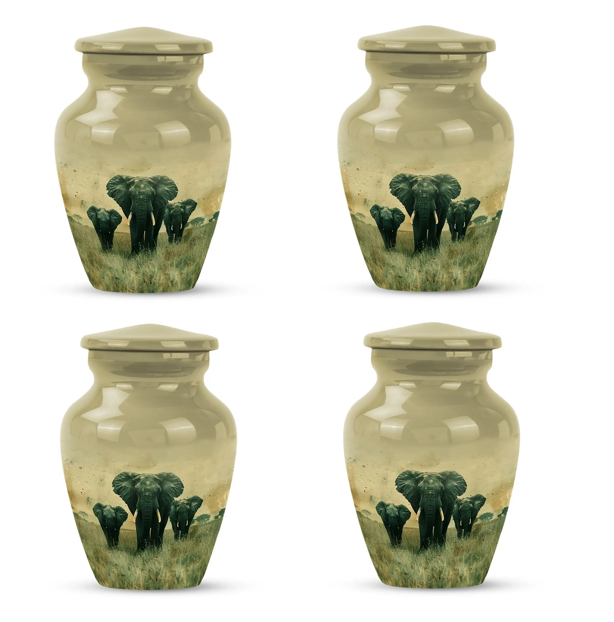 Elephant Urn Companion: Cremation Vessel for Sentimental Ashes Preservation
