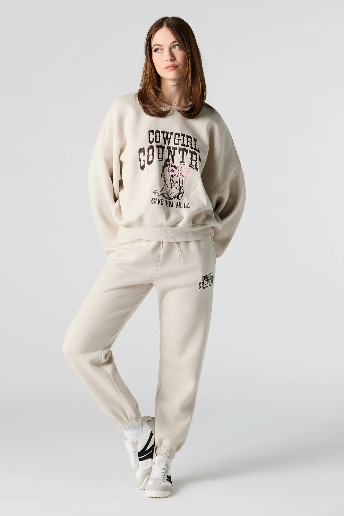 Embroidered Fleece Jogger