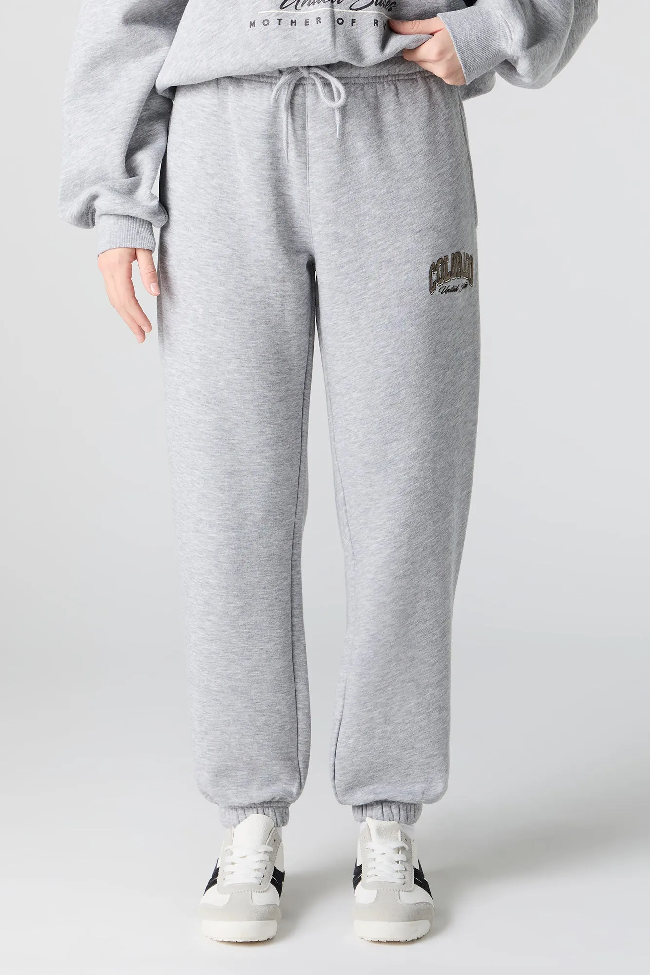 Embroidered Fleece Jogger