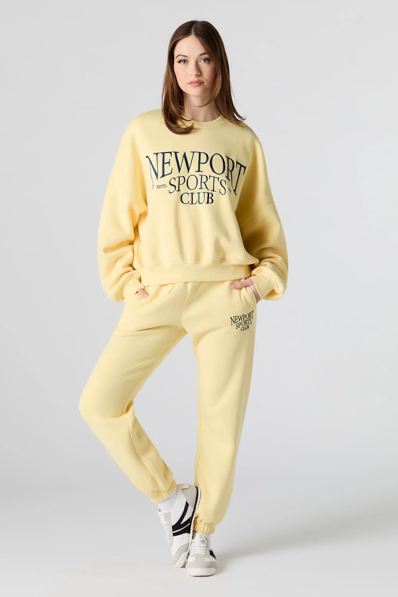 Embroidered Fleece Jogger