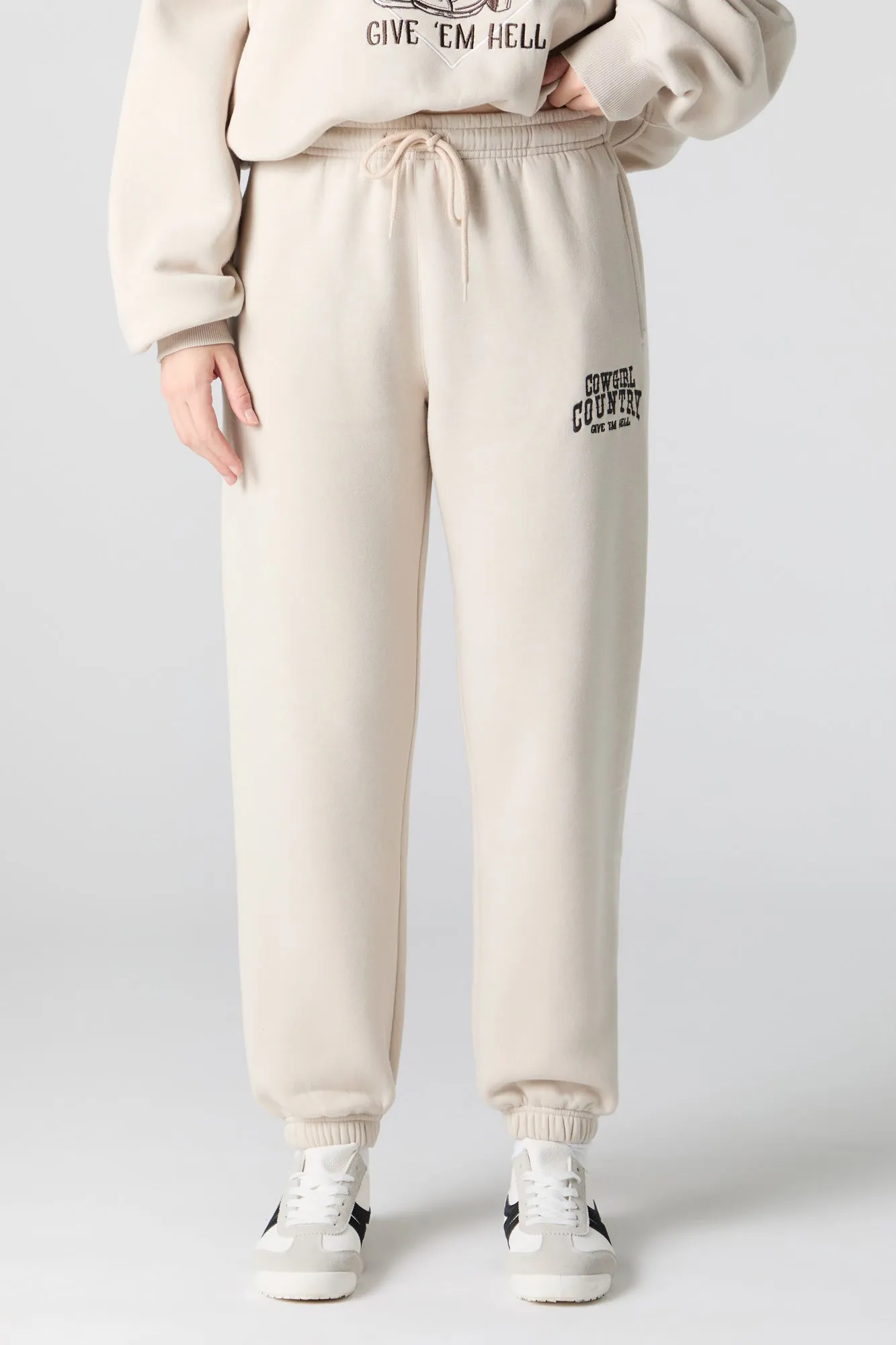 Embroidered Fleece Jogger