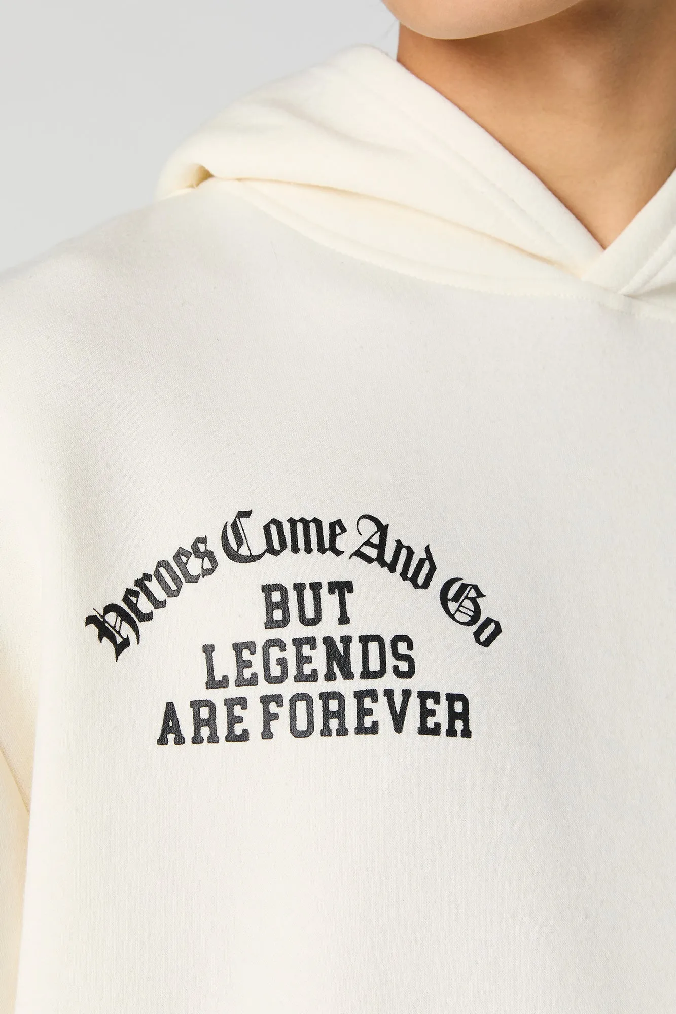 Embroidered Graphic Fleece Hoodie