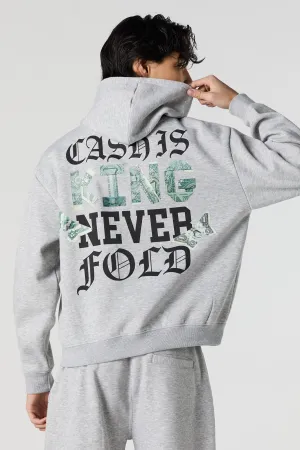Embroidered Graphic Fleece Hoodie