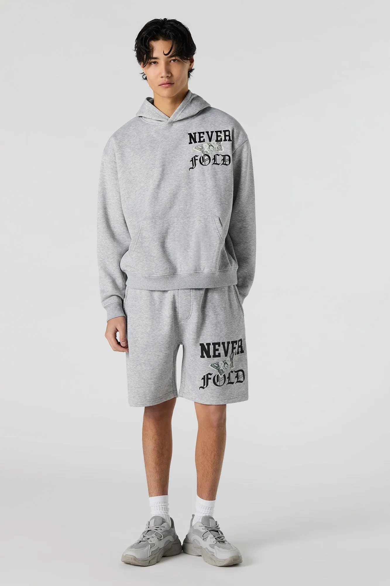 Embroidered Graphic Fleece Hoodie