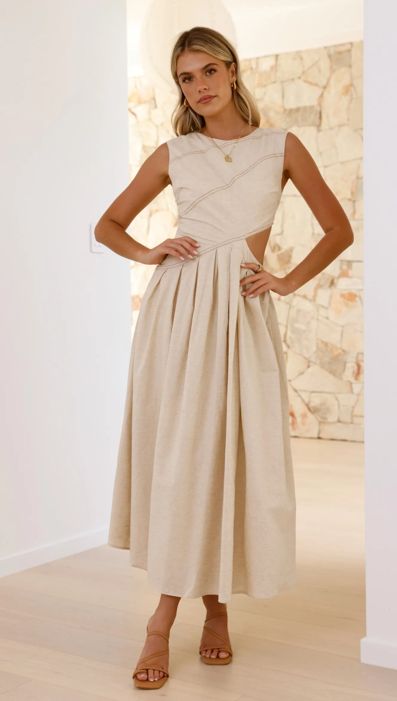 Emersyn Midi Dress - Cream