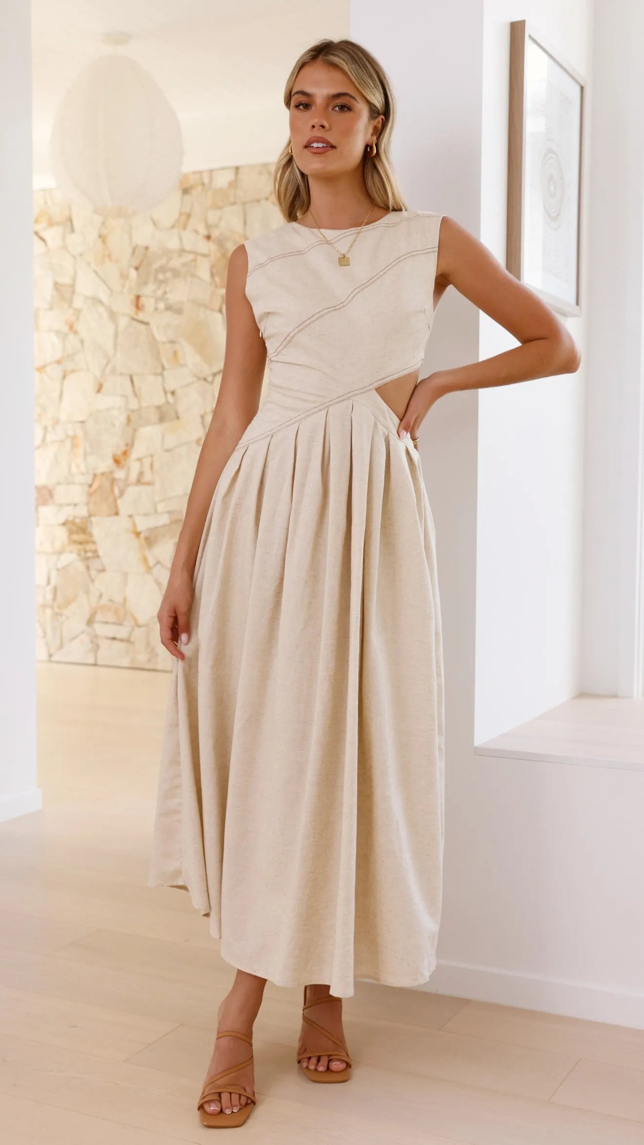 Emersyn Midi Dress - Cream