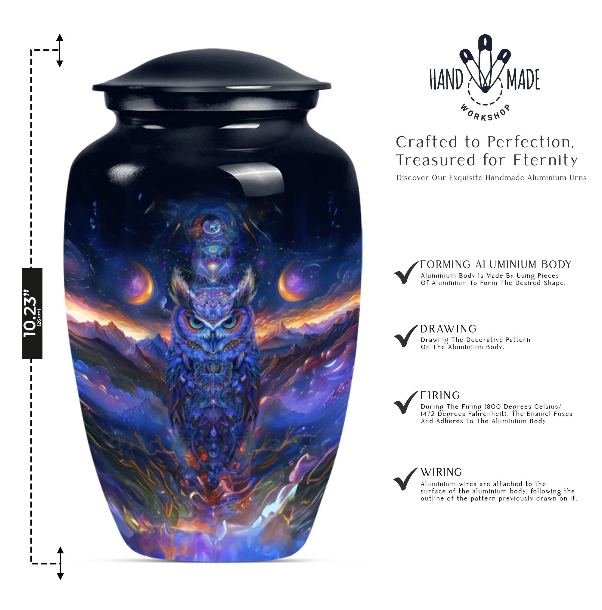 Eternal Guardian Owl Urn: Unique Funeral Urn for Women's Ashes