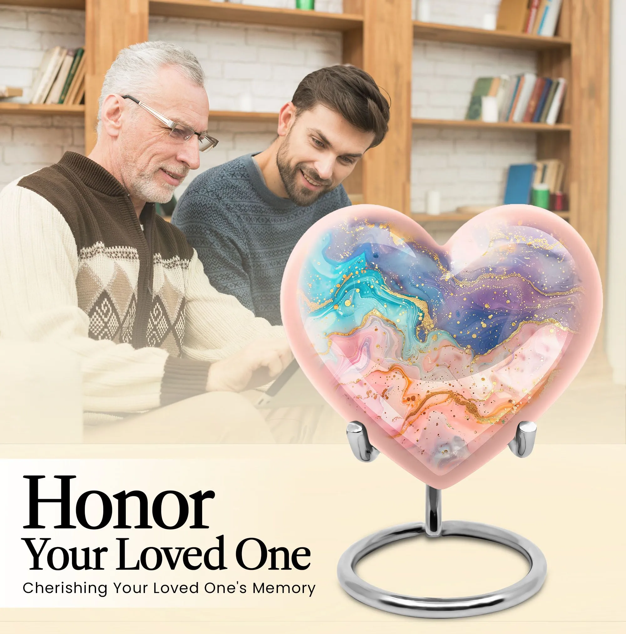 Eternal Love Abstract Urn - Memorial Care for Resting Human Ashes