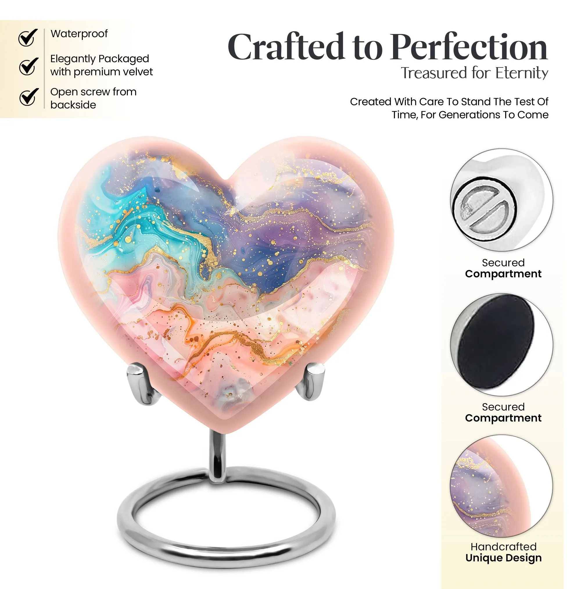 Eternal Love Abstract Urn - Memorial Care for Resting Human Ashes