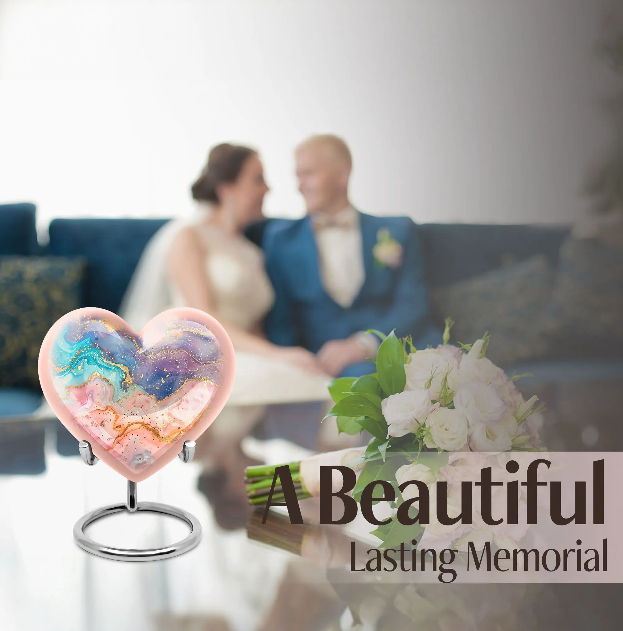 Eternal Love Abstract Urn - Memorial Care for Resting Human Ashes