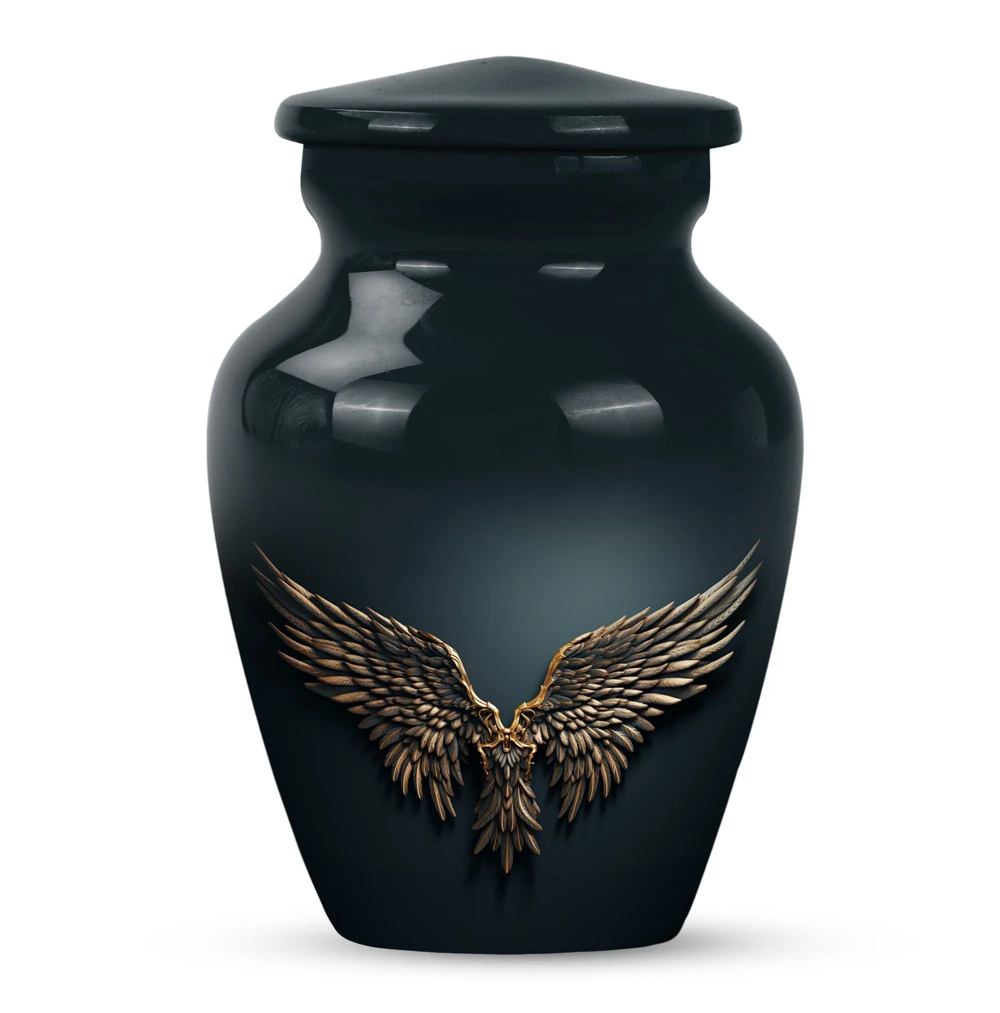 Eternal Peace - Wings Blue Beautiful Cremation Urn for Mom