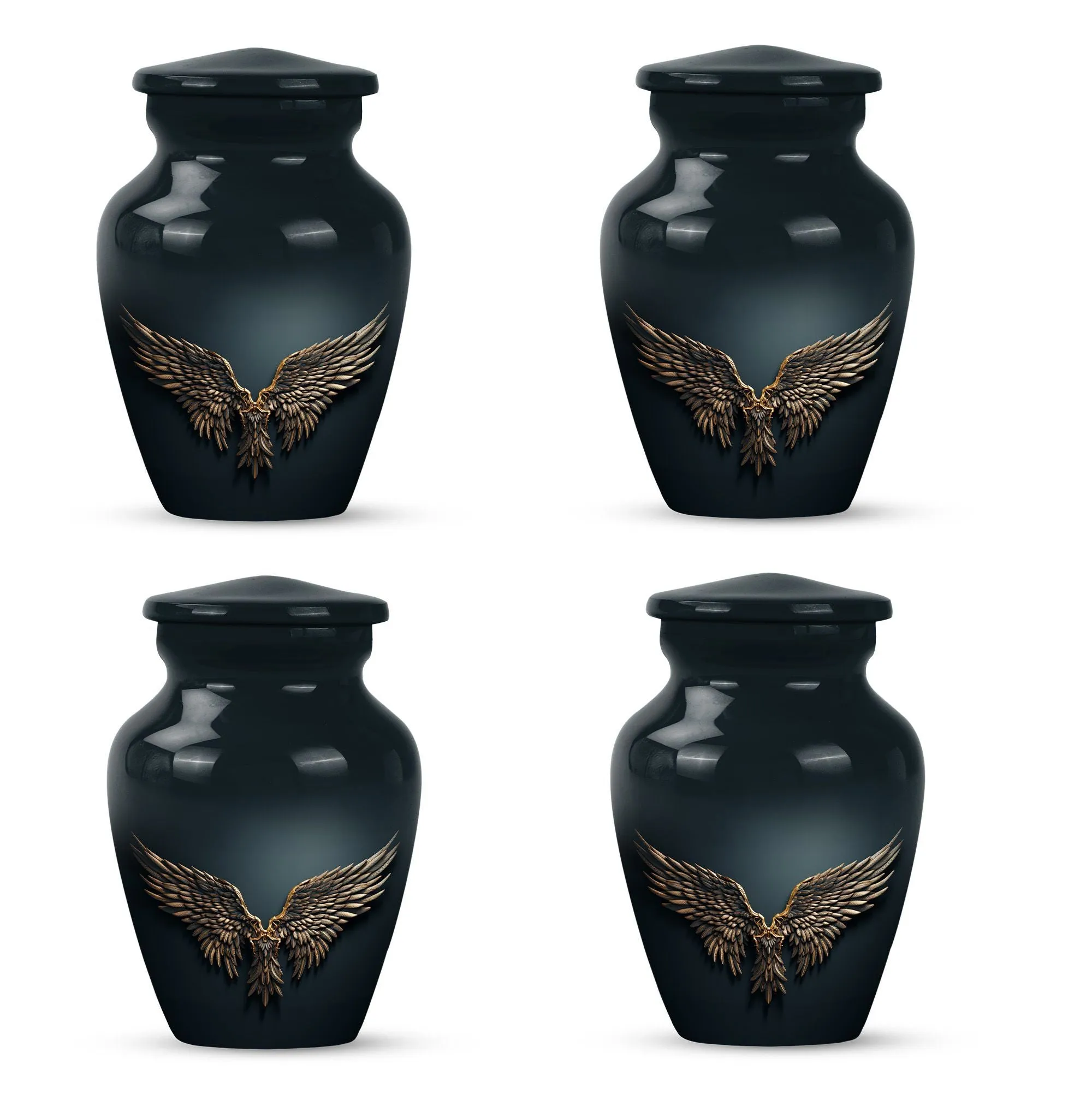 Eternal Peace - Wings Blue Beautiful Cremation Urn for Mom