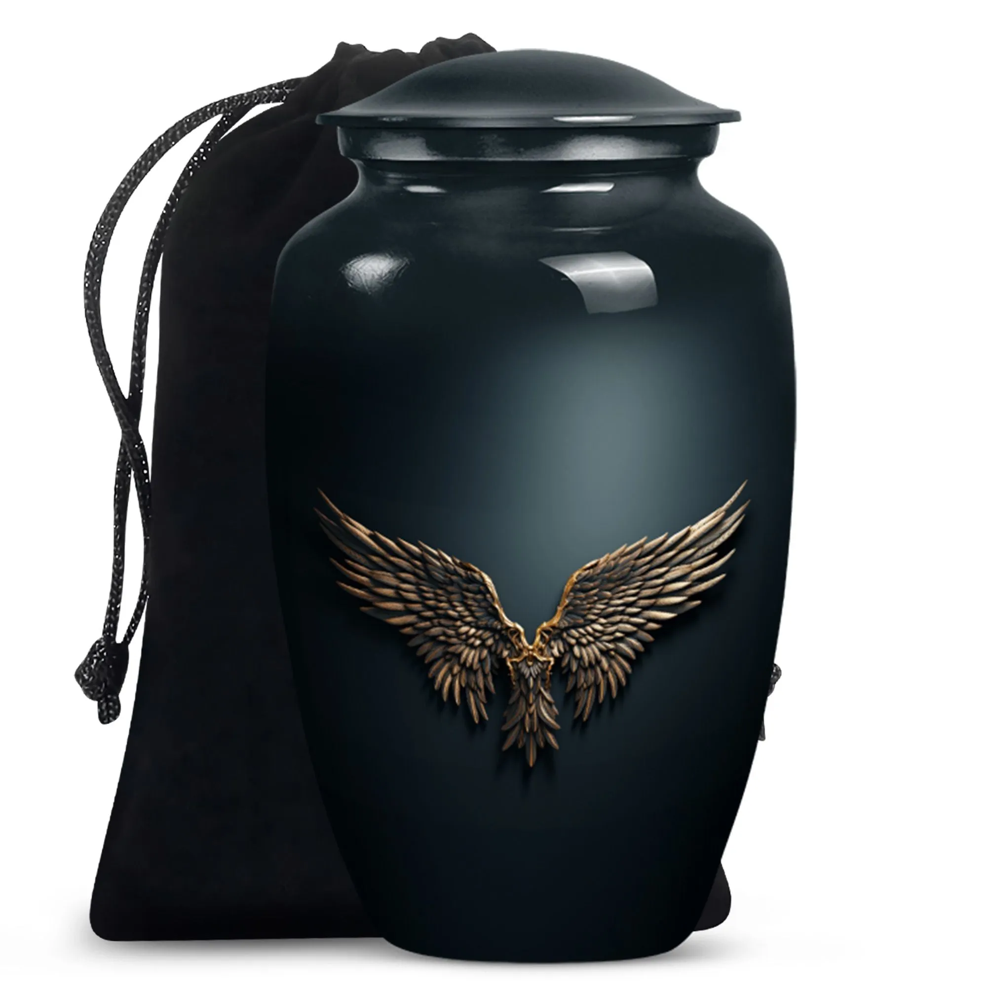 Eternal Peace - Wings Blue Beautiful Cremation Urn for Mom