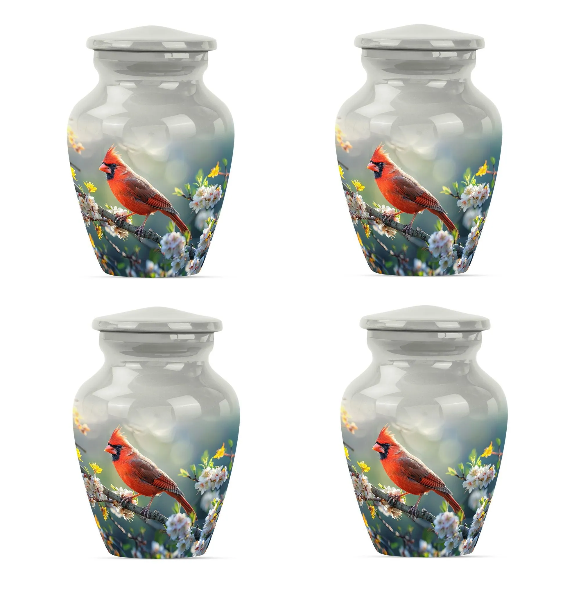 Eternal Rest Cardinal Bird Urn: Adult Human Ashes Memorial Keepsake