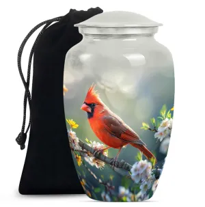 Eternal Rest Cardinal Bird Urn: Adult Human Ashes Memorial Keepsake