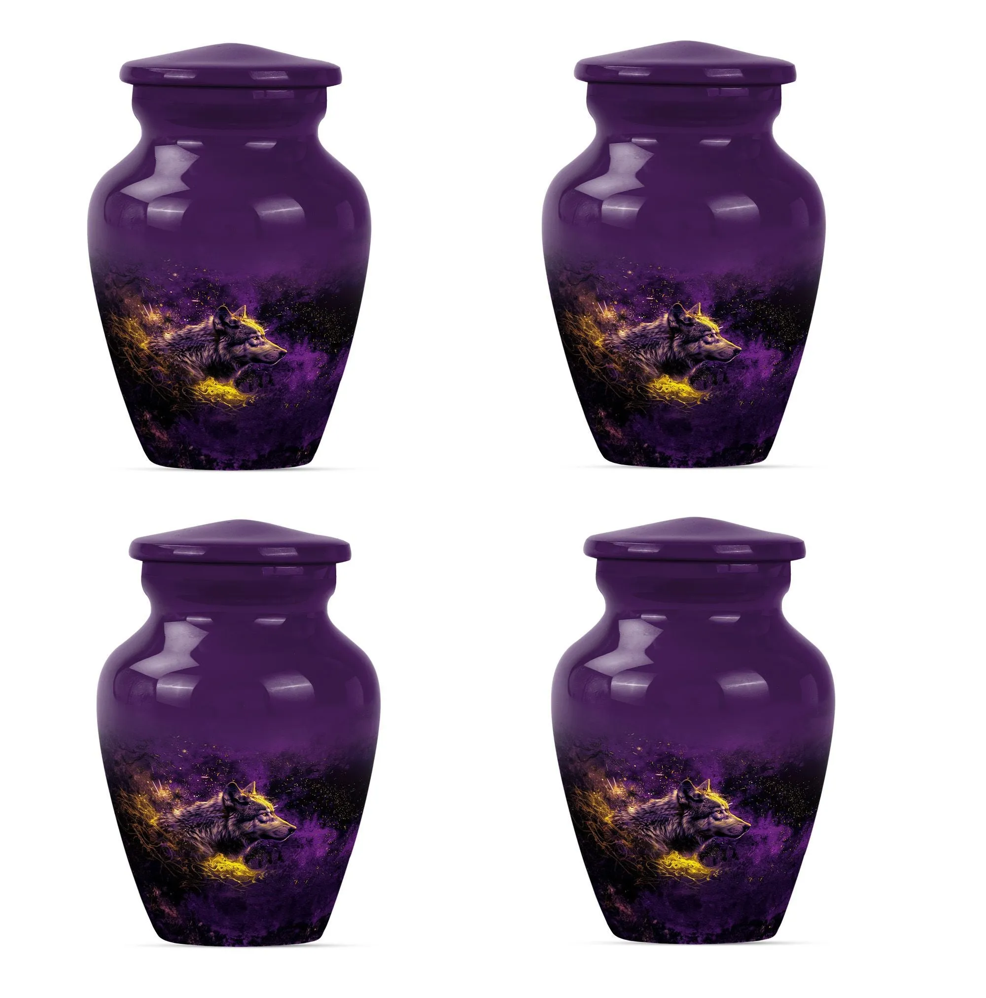Eternal Rest - Wolf Urn for Human Ashes, Large Cremation Tribute