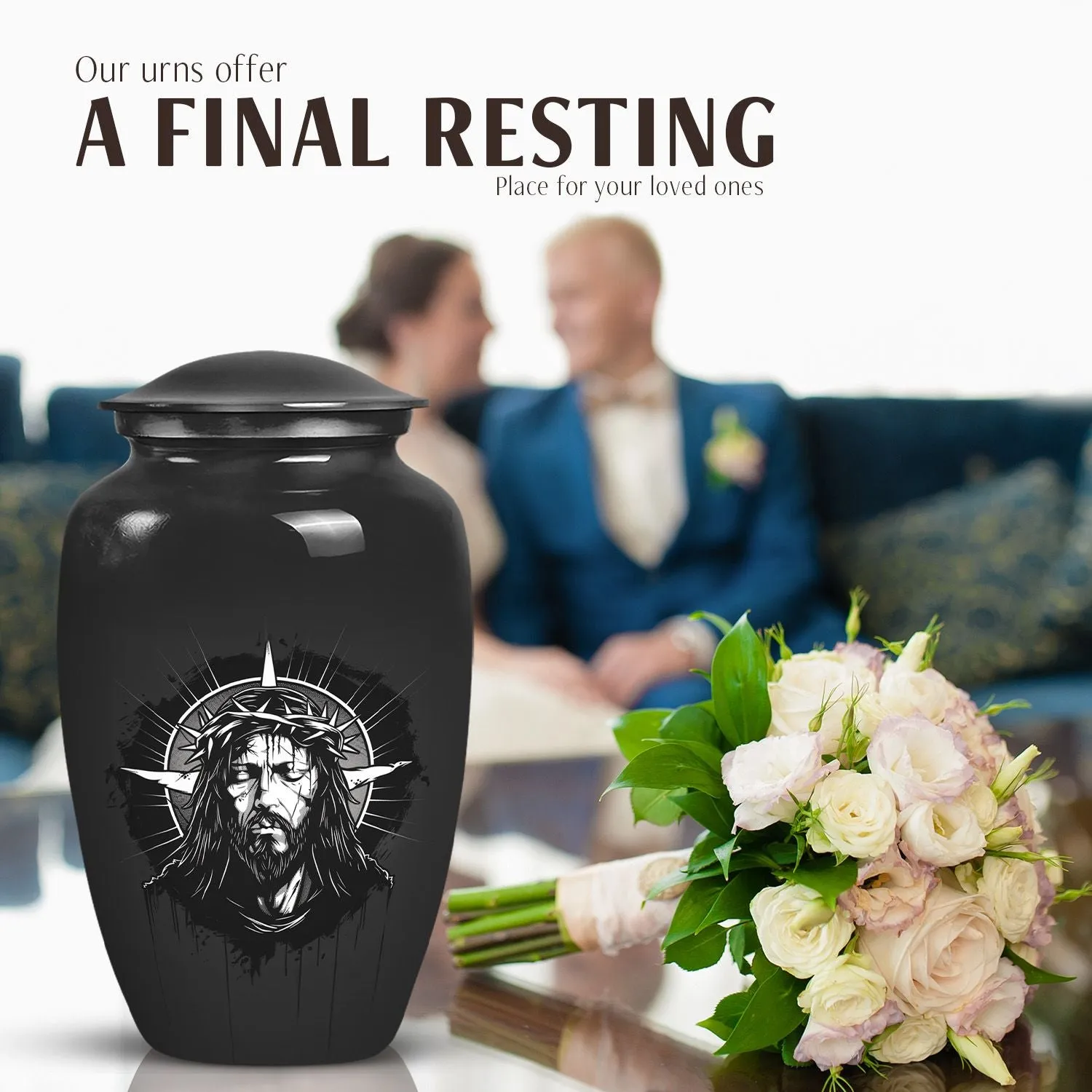 Eternal Spectrum - Catholic Cremation Urn for Funeral Cremation