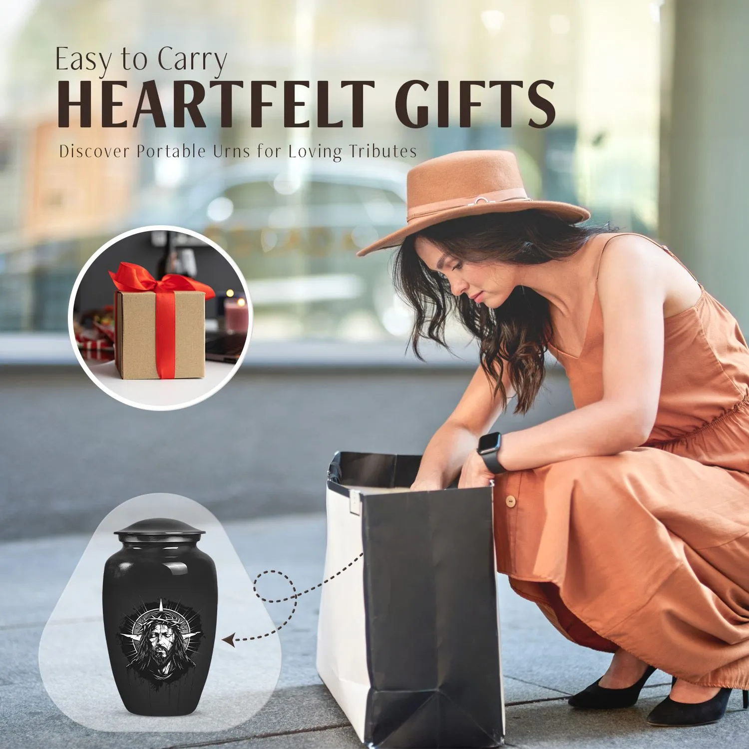 Eternal Spectrum - Catholic Cremation Urn for Funeral Cremation