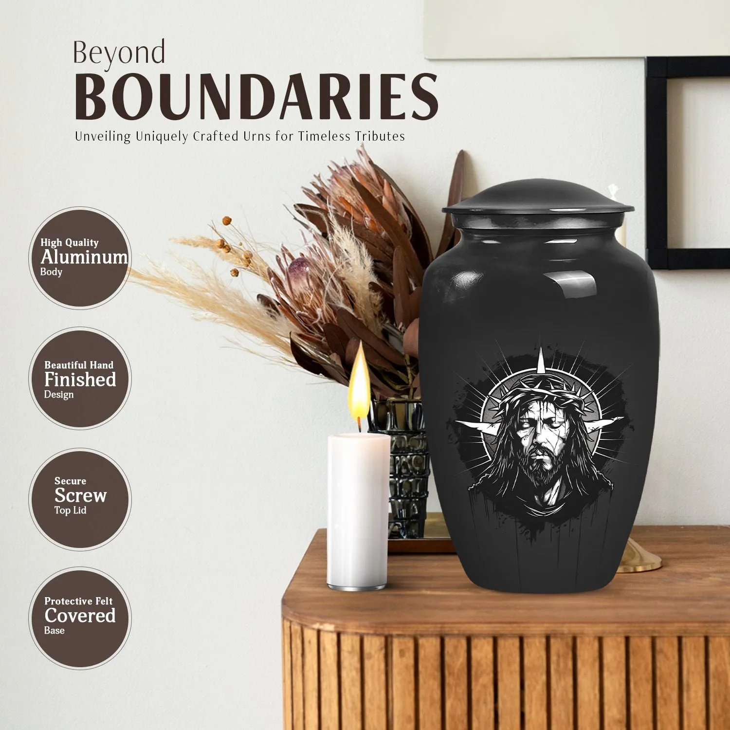 Eternal Spectrum - Catholic Cremation Urn for Funeral Cremation