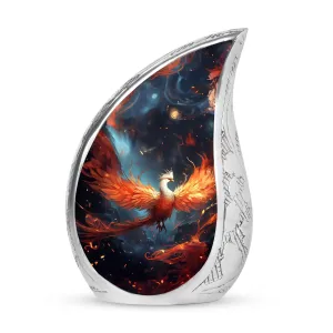 Eternally Memorized White Phoenix Cremation Urn For Ashes