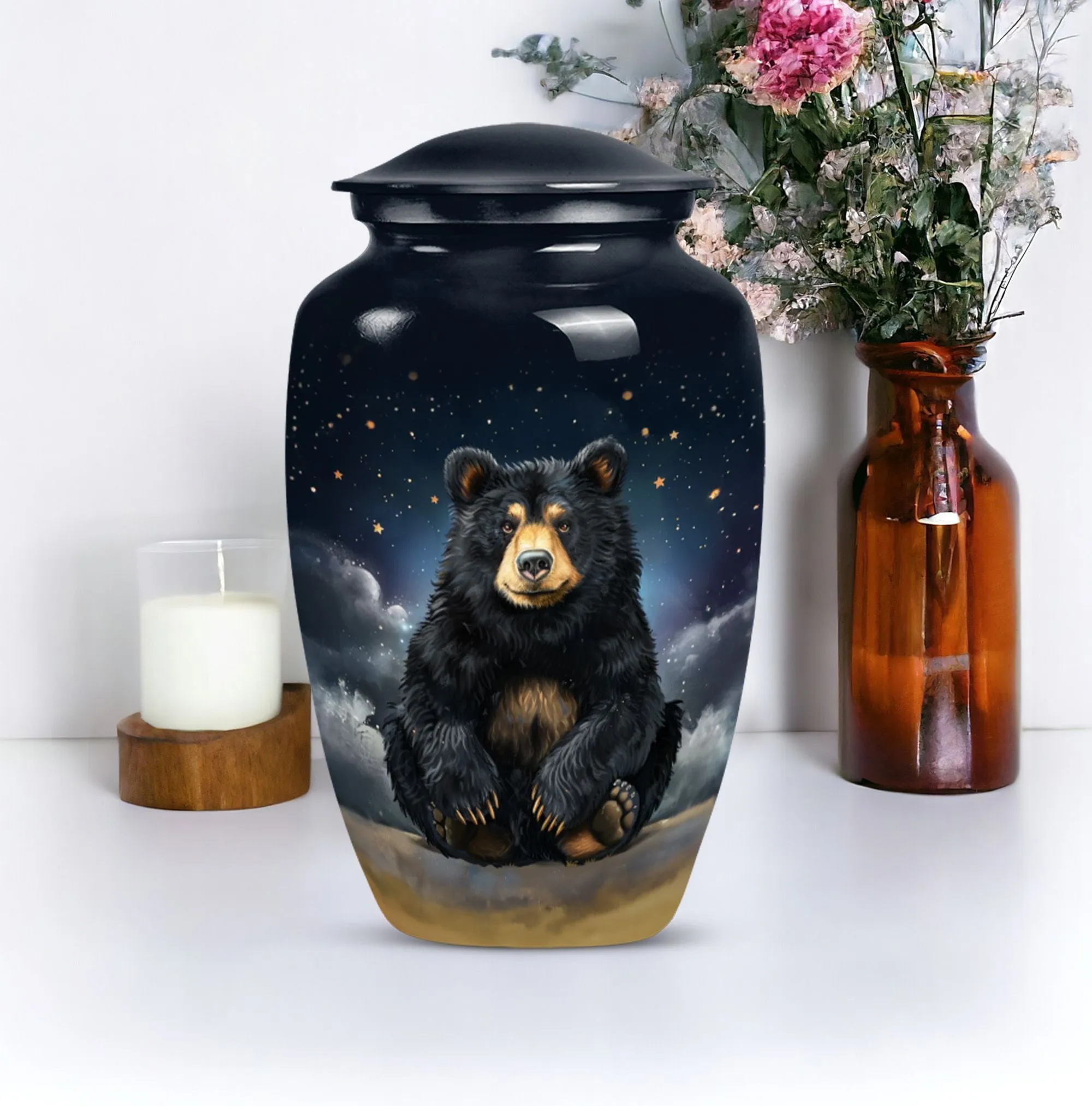 Exclusive Bear Cremation Urn for Ground Burial - Bear Theme Urn