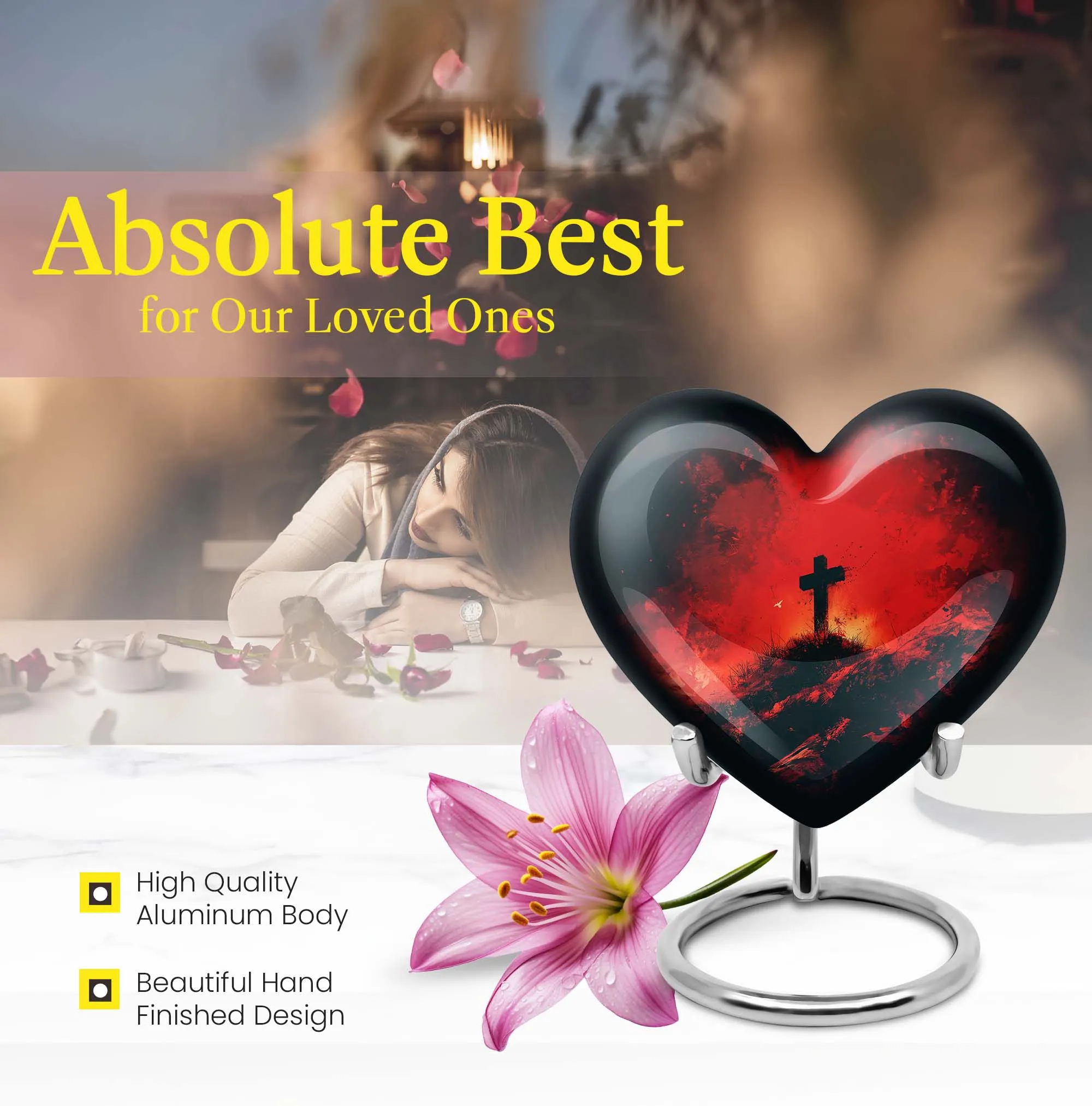 Exclusive Cross Urn - A Symbolic Burial Custom to Honour