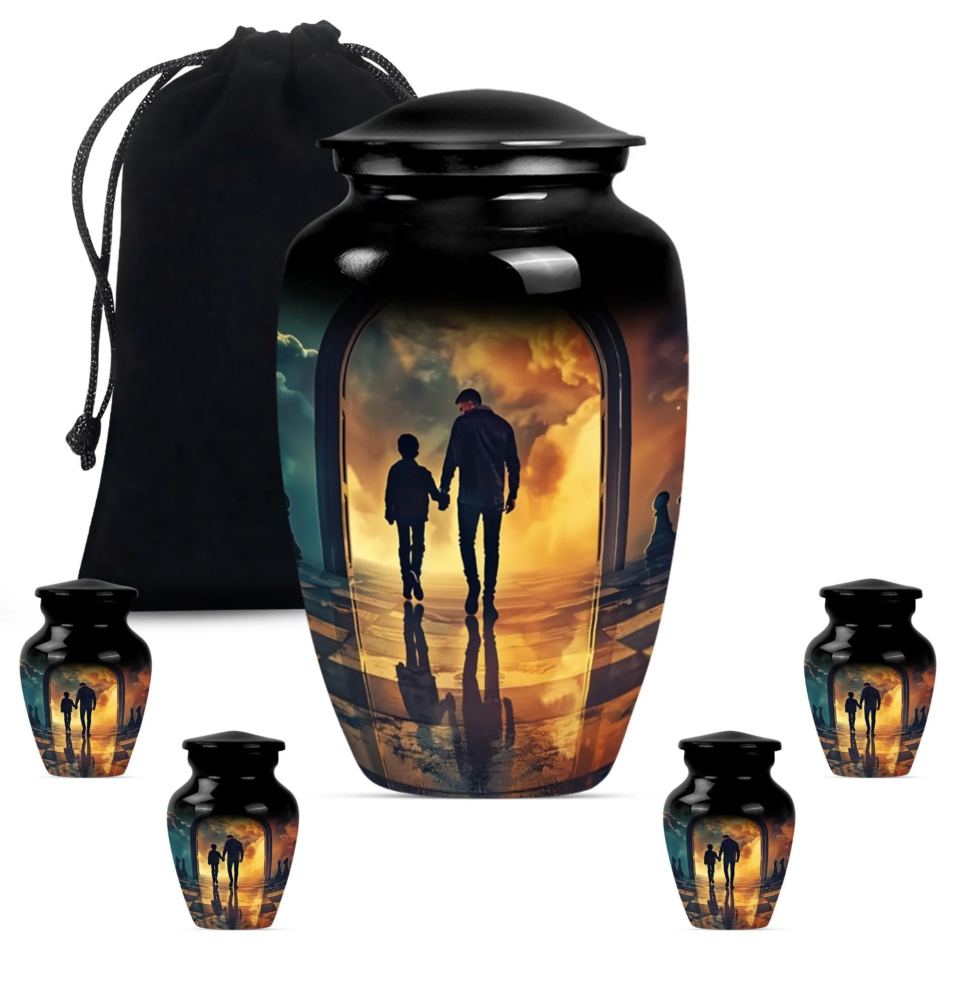 Father Cremation Urn for Human Ashes , Large Cremation Urn