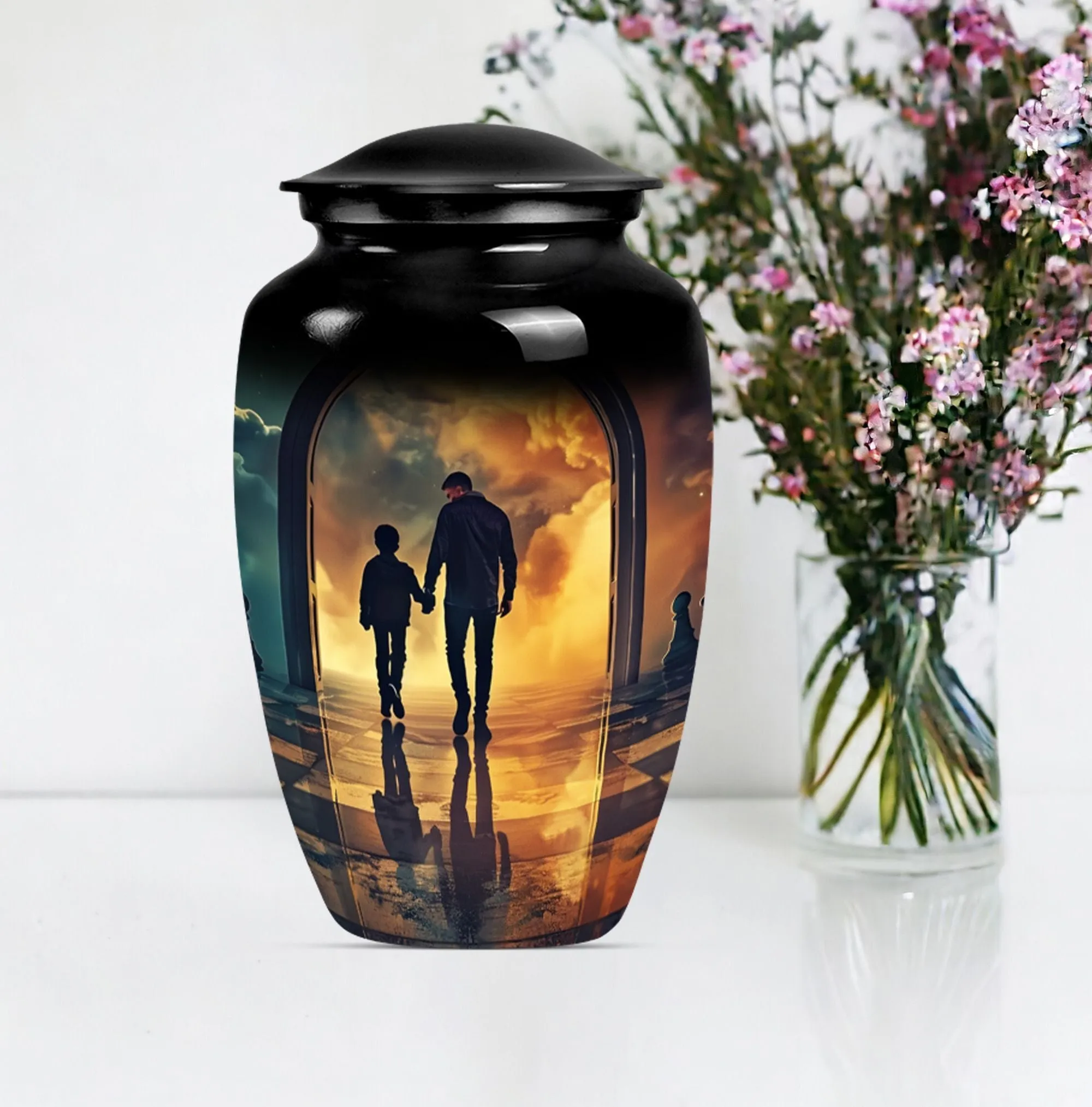 Father Cremation Urn for Human Ashes , Large Cremation Urn