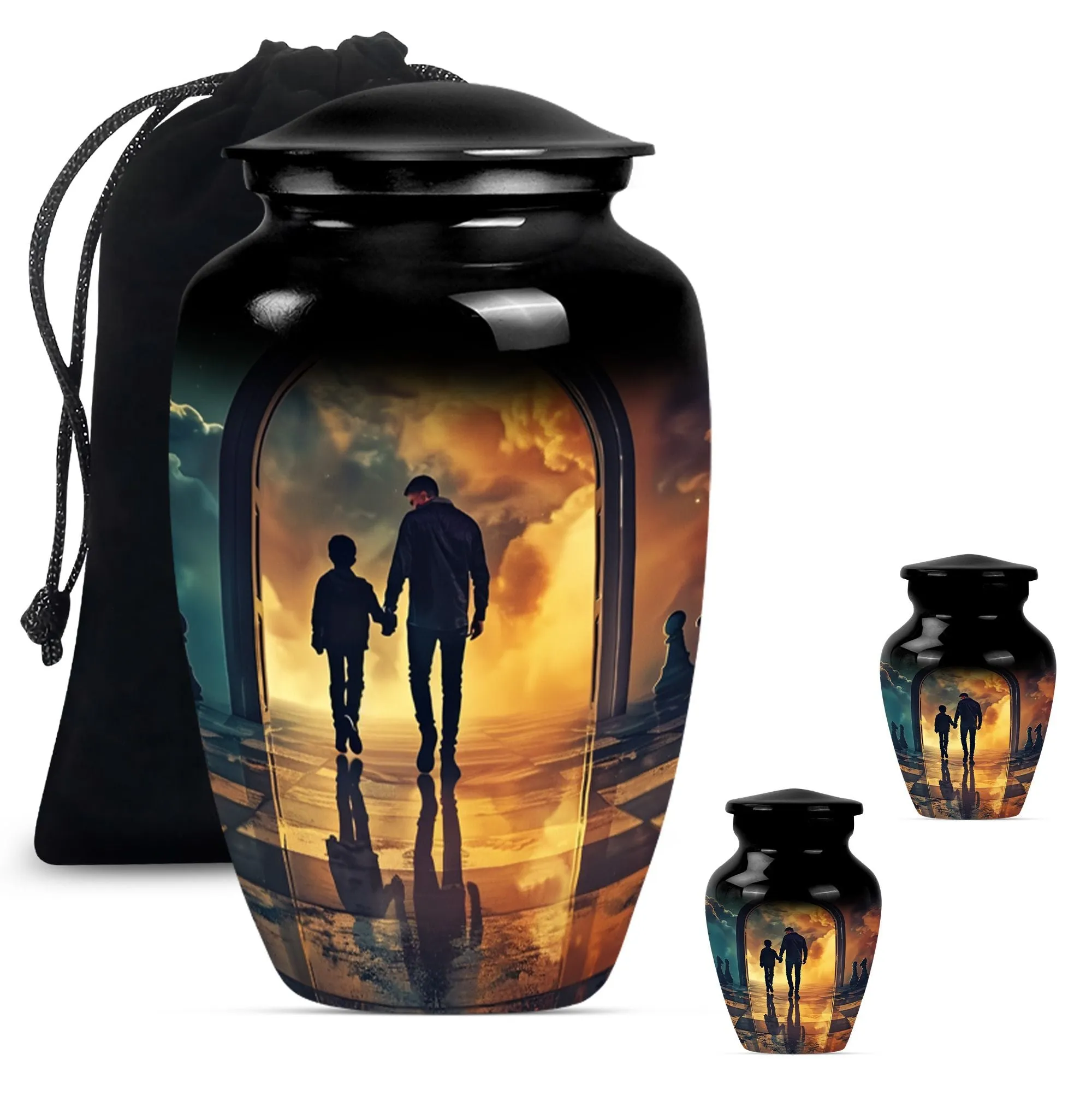 Father Cremation Urn for Human Ashes , Large Cremation Urn