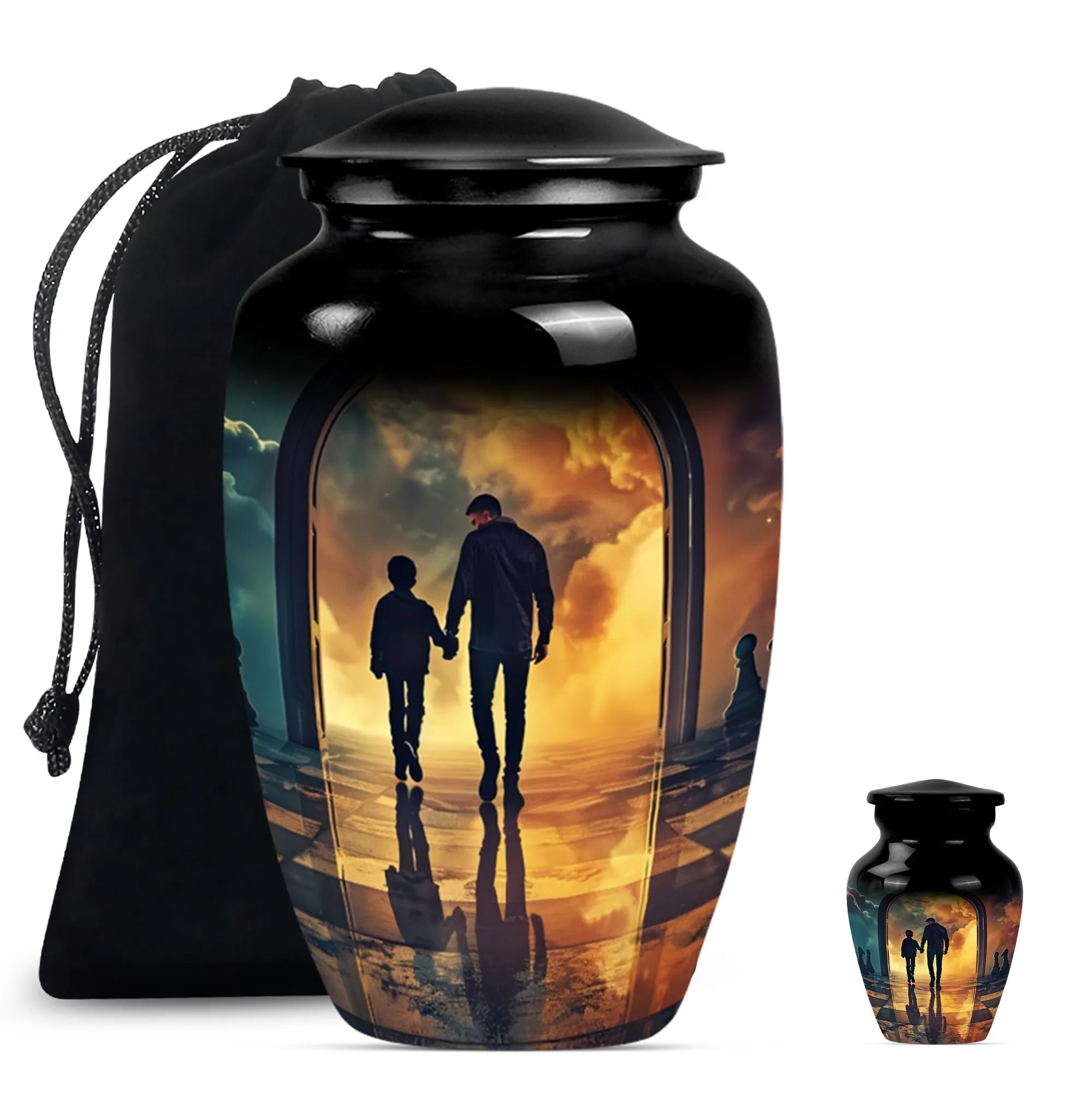 Father Cremation Urn for Human Ashes , Large Cremation Urn