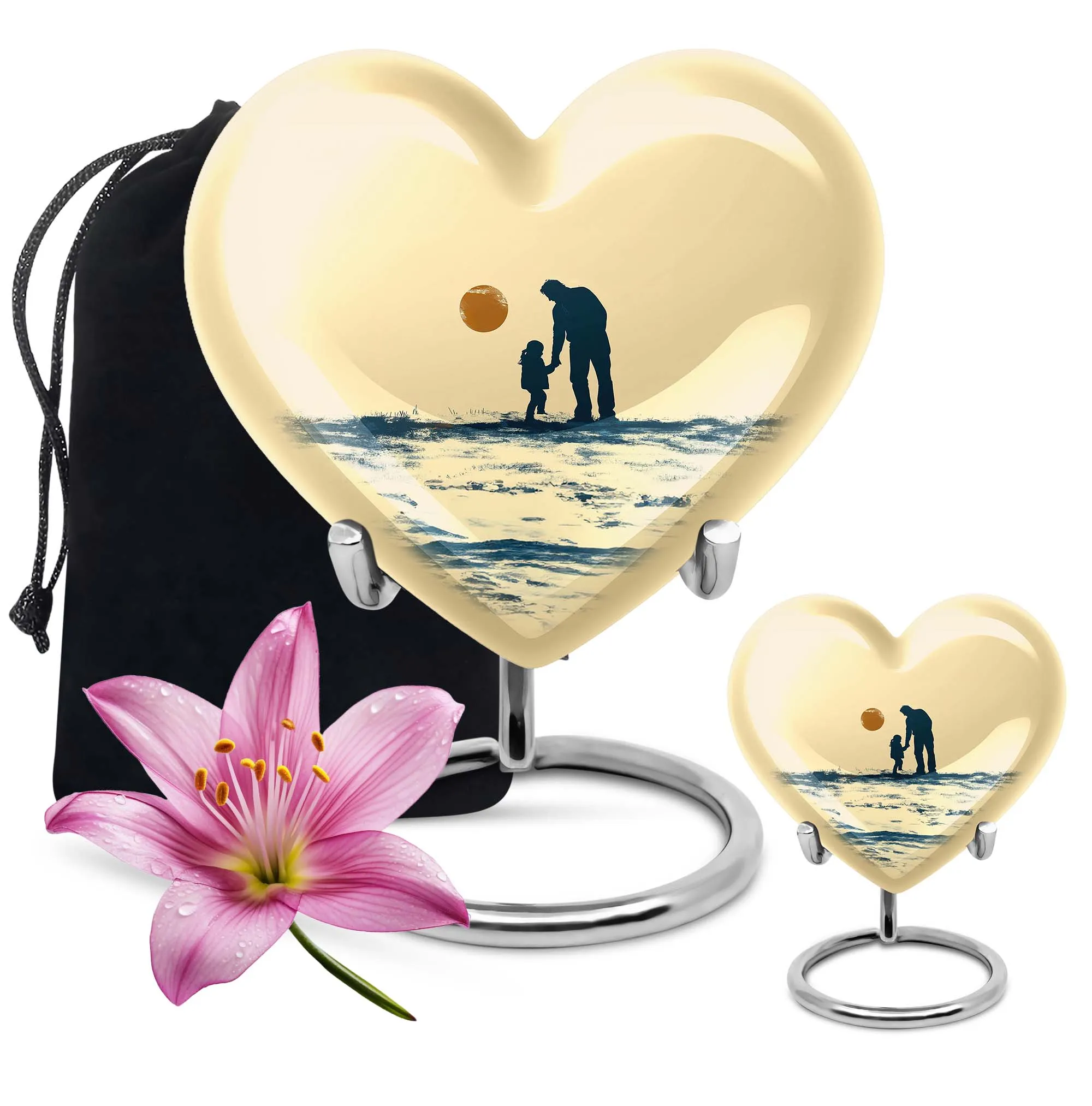 Father Son Fishing Adventure: Cremation Urn for Ashes of Beloved