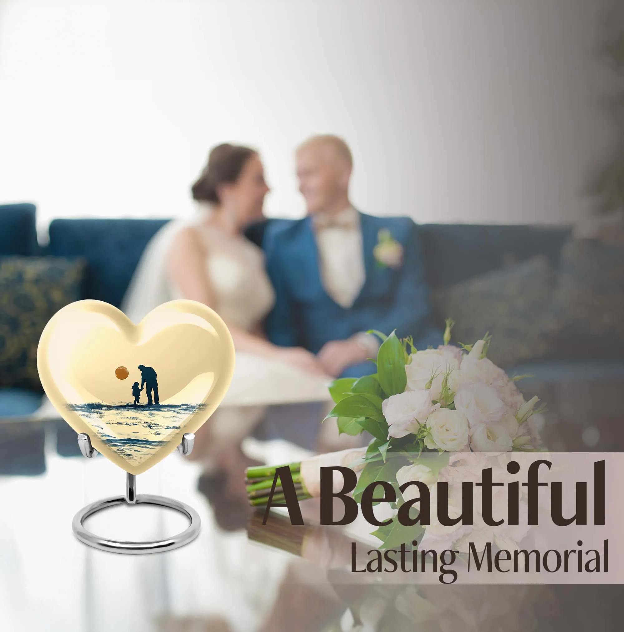 Father Son Fishing Adventure: Cremation Urn for Ashes of Beloved